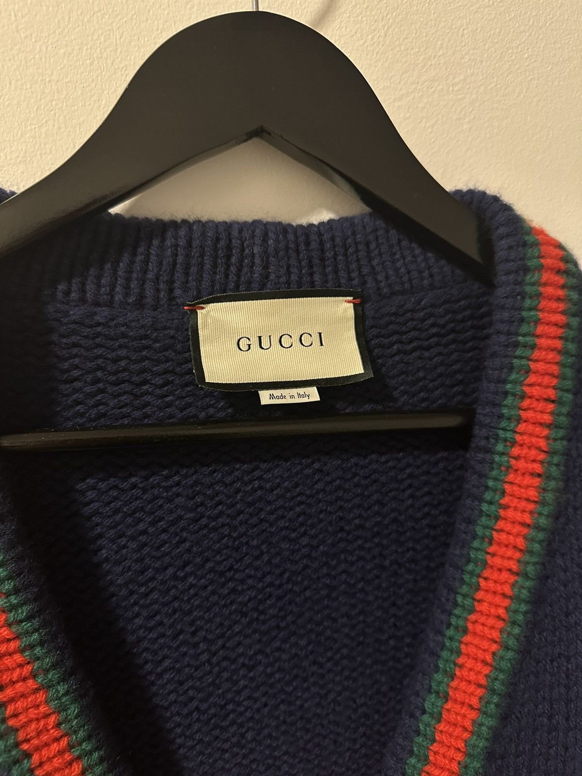 Gucci Gucci Navy Cable Knit Oversized Cardigan Sweater Size US XL / EU 56 / 4 - 3 Thumbnail