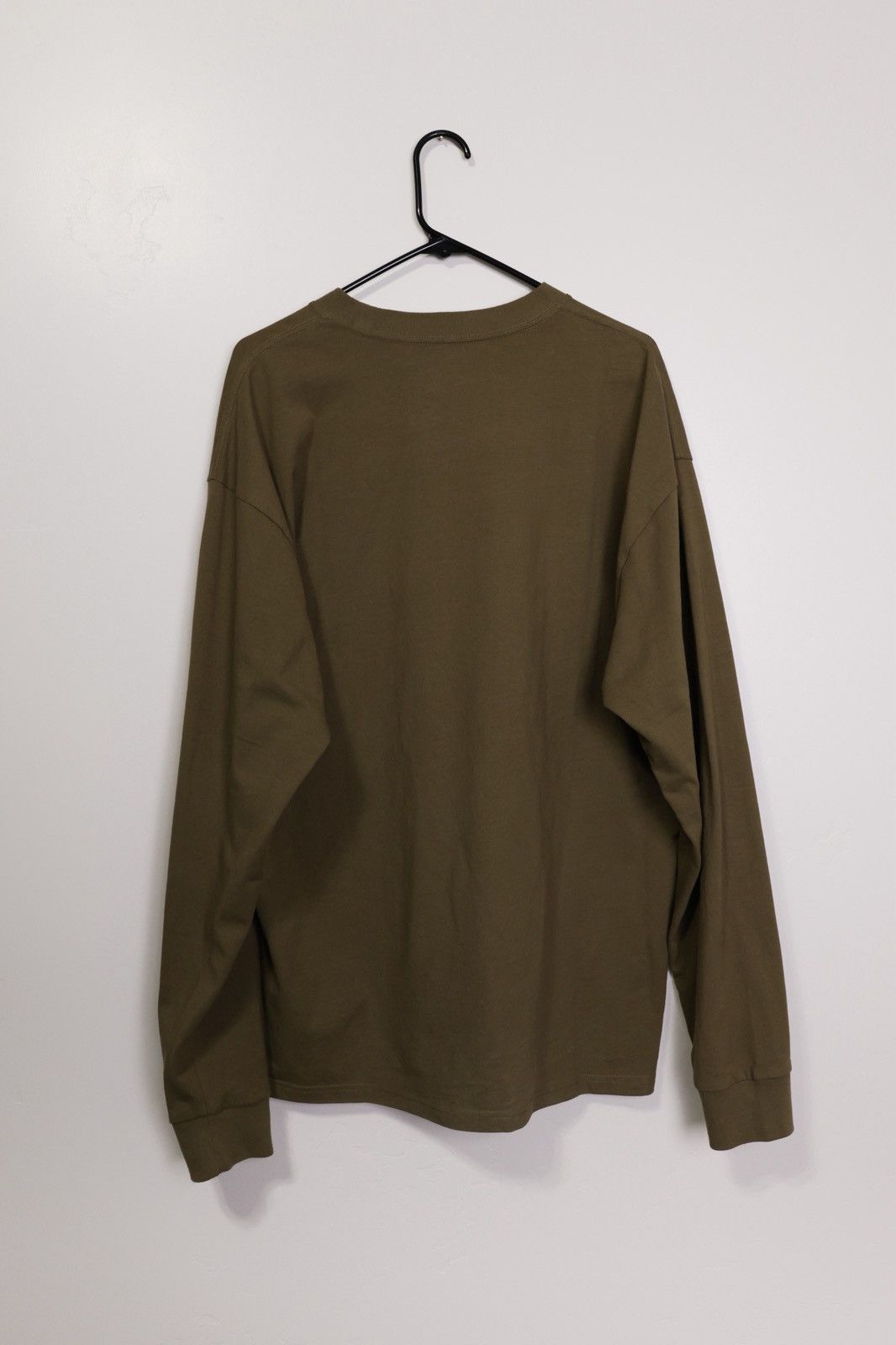 Drew House × Justin Bieber Drew House L/S Pocket Tee - Olive Green Size US L / EU 52-54 / 3 - 3 Thumbnail