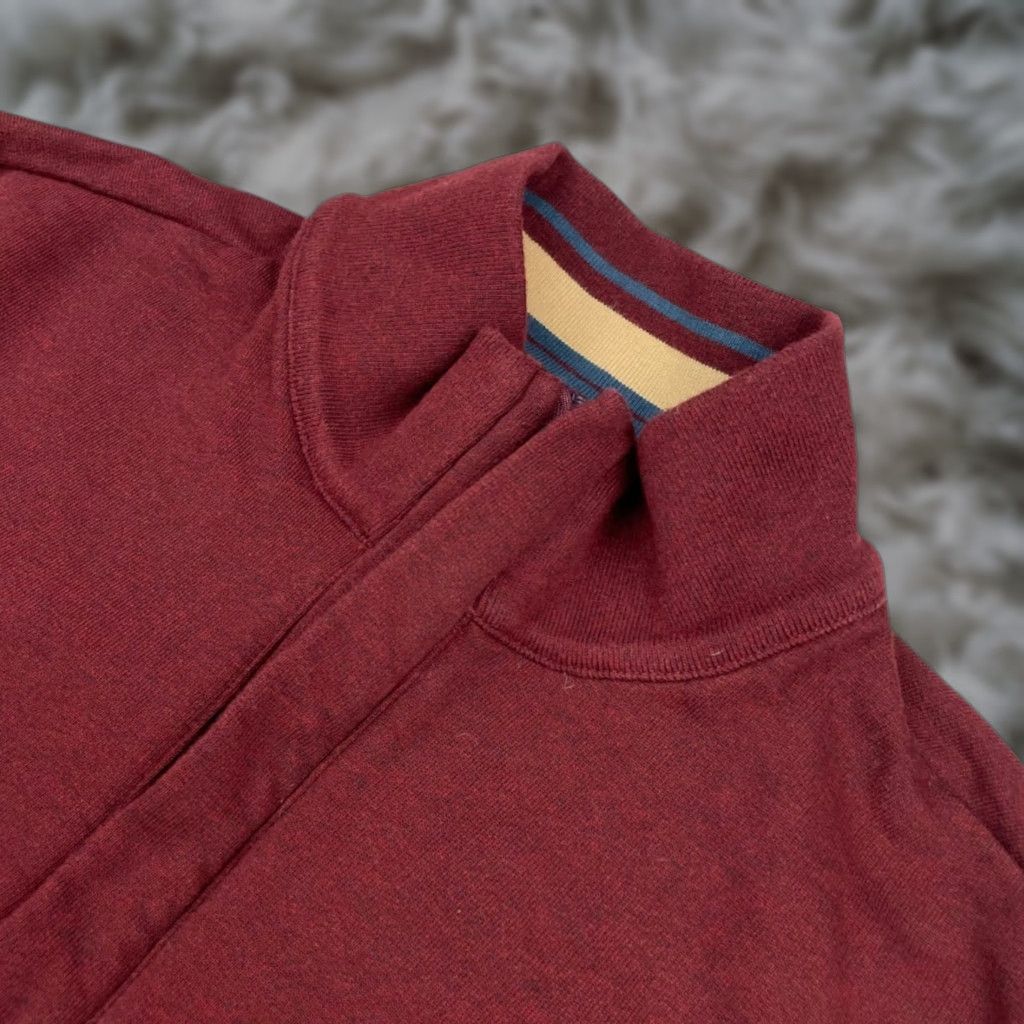 UNTUCKit Men’s Cotton Blend 1/4 Zip Pullover Burgundy Medium Regular Long Sleeve Mock Neck Zip Pullover Mens Activewear Shirt