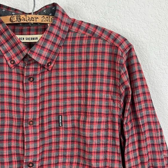 Ben Sherman Ben Sherman Men's Checkered Plaid Gridded Button-Down Shirt Size US L / EU 52-54 / 3 - 1 Thumbnail