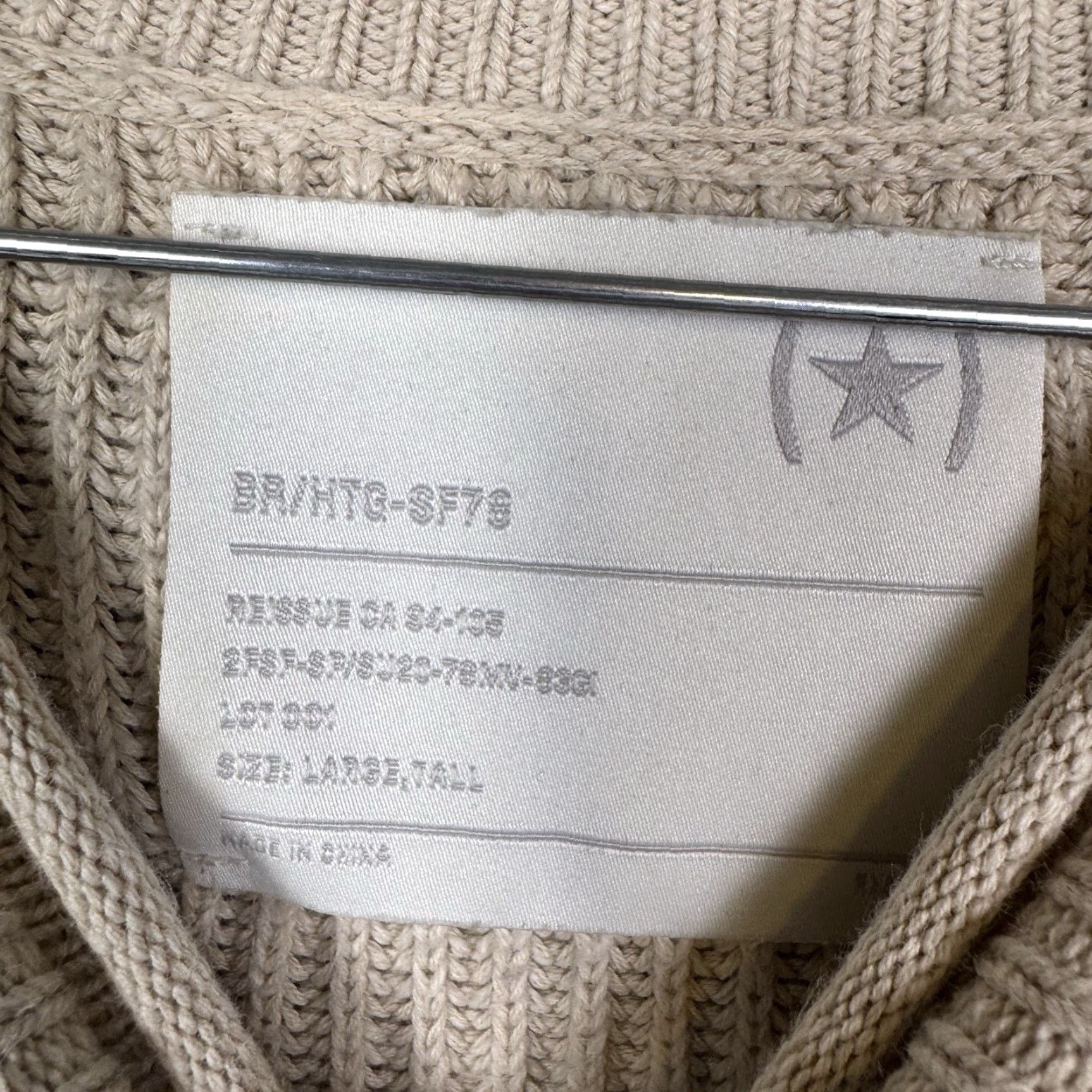 Banana Republic Banana Republic Roll Neck Sweater Men LT Fisherman Chunky Knit Ribbed Mock Neck Pullover Size US L / EU 52-54 / 3 - 5 Thumbnail