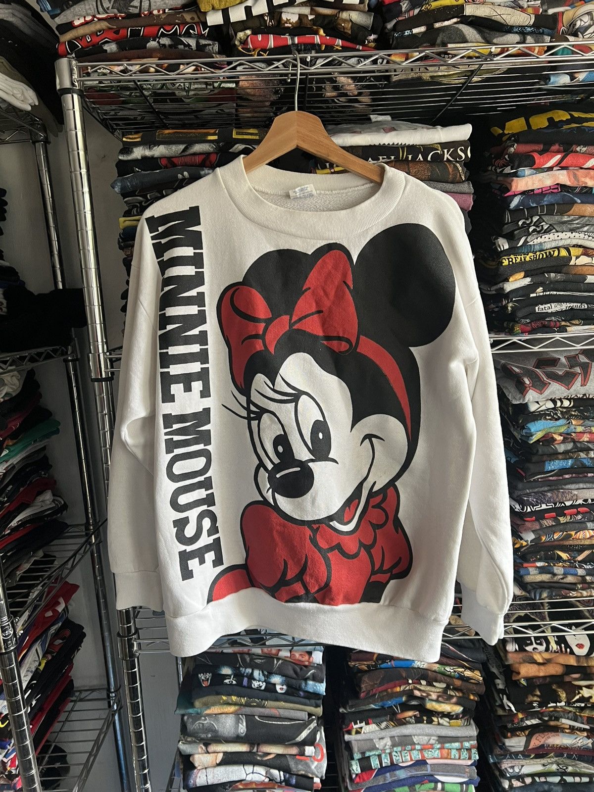 Vintage 80s Minnie Mouse Crewneck Size US S / EU 44-46 / 1 - 1 Thumbnail