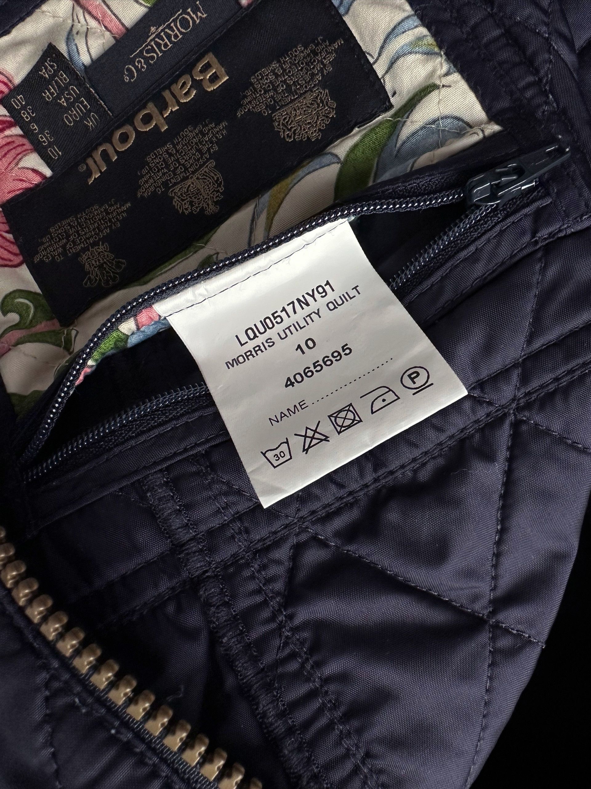 Barbour Barbour x Morris & Co navy utility quilt jacket Size M / US 6-8 / IT 42-44 - 7 Thumbnail
