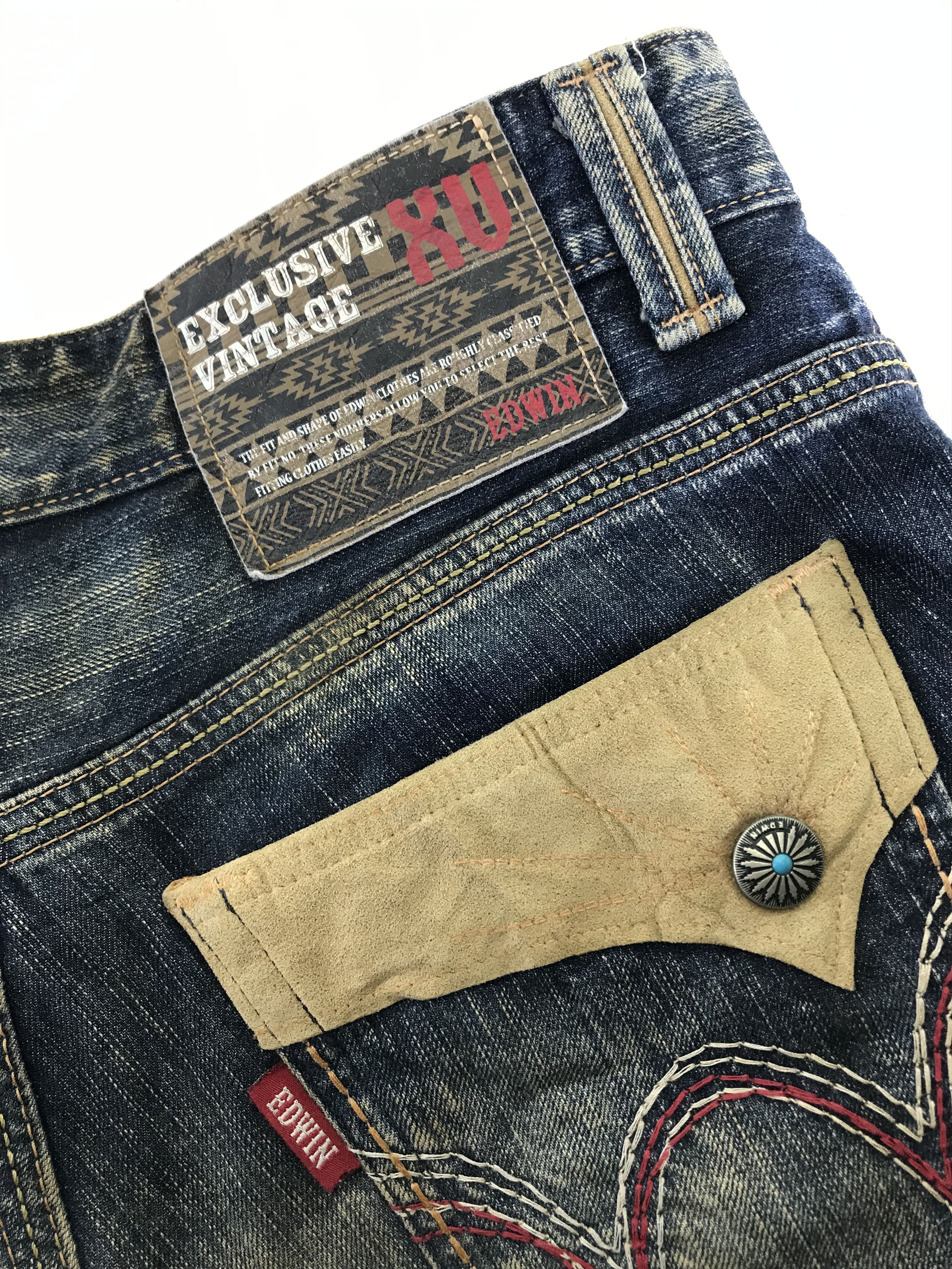 Edwin Vintage Edwin XV Faded Blue Flare Jeans Size US 34 / EU 50 - 11 Thumbnail