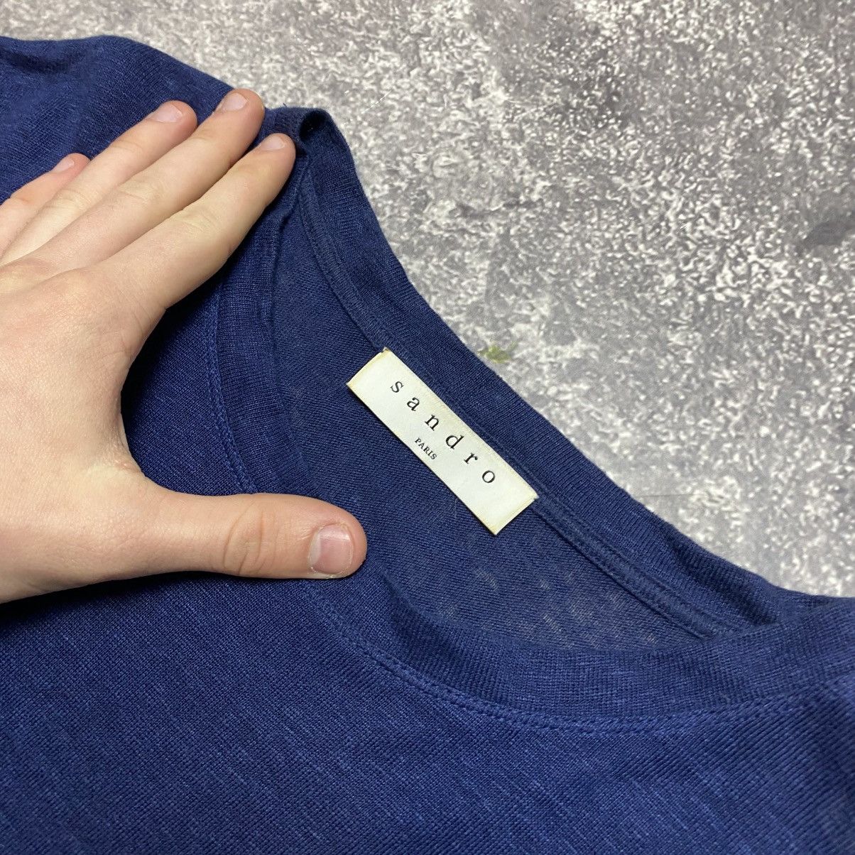 Sandro Men’s Sandro Paris Linen Basic luxury Designer tee Size US M / EU 48-50 / 2 - 3 Thumbnail