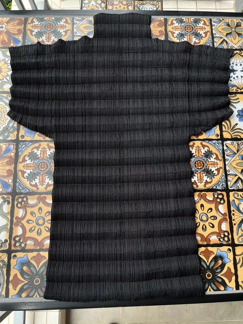 Issey Miyake Issey Miyake size:3 Black main line wavy pleated short-sle Size S / US 4 / IT 40 - 2 Thumbnail