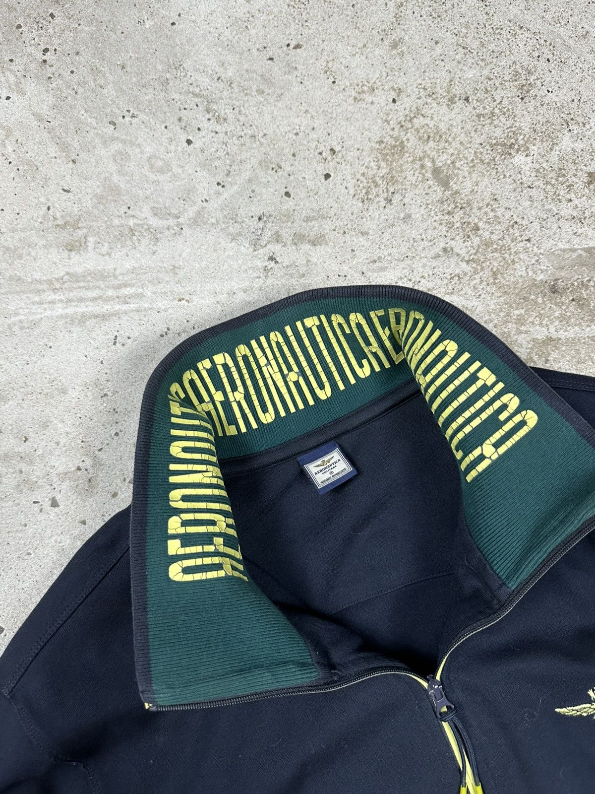 Aeronautica Militare × Vintage Aeronautica Militare Zip Up Navy Sweatshirt Track Jacket Size US M / EU 48-50 / 2 - 6 Thumbnail
