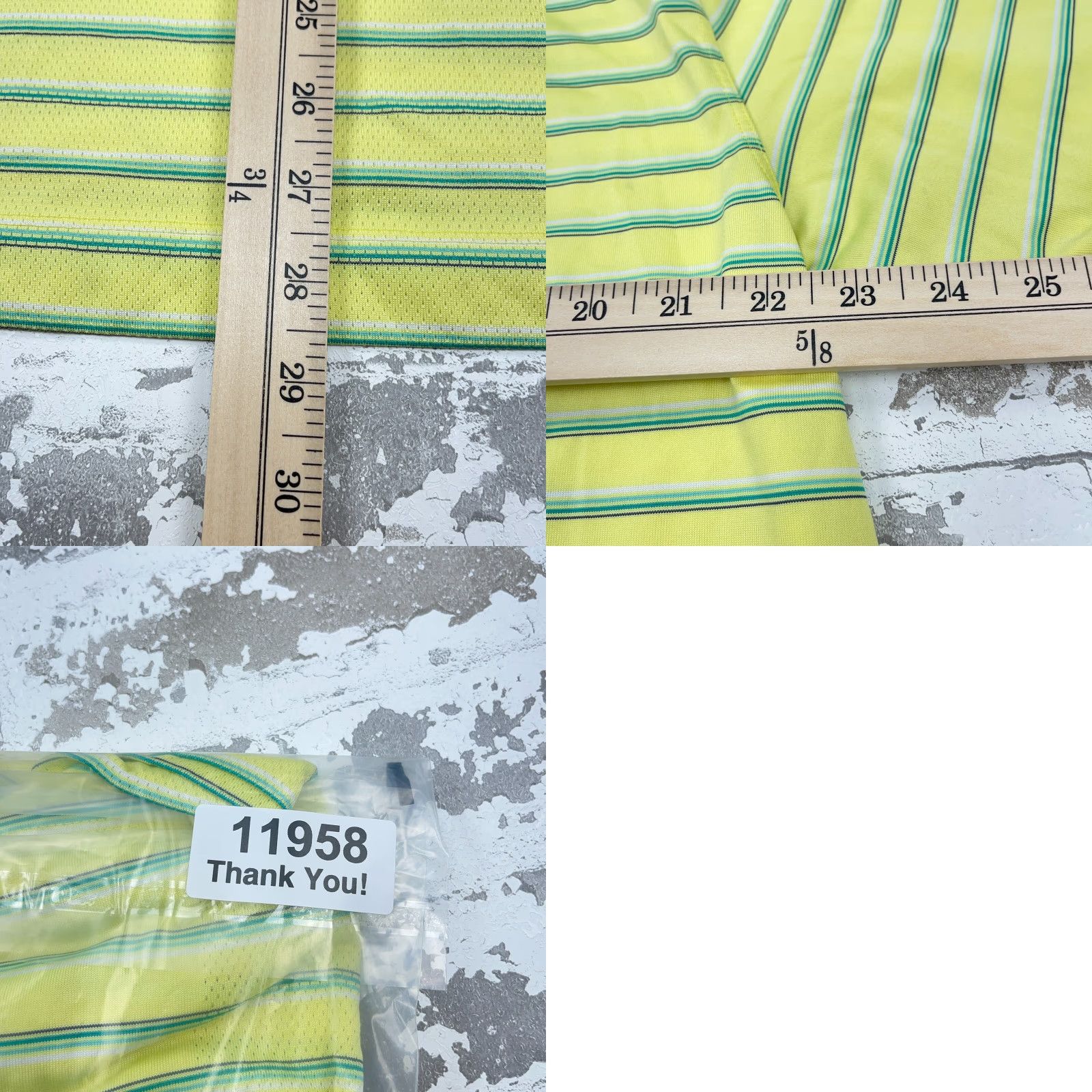 Nike Nike Polo Shirt Men XL Yellow Striped Dri-Fit Performance The Links Challedon Size US XL / EU 56 / 4 - 8 Thumbnail