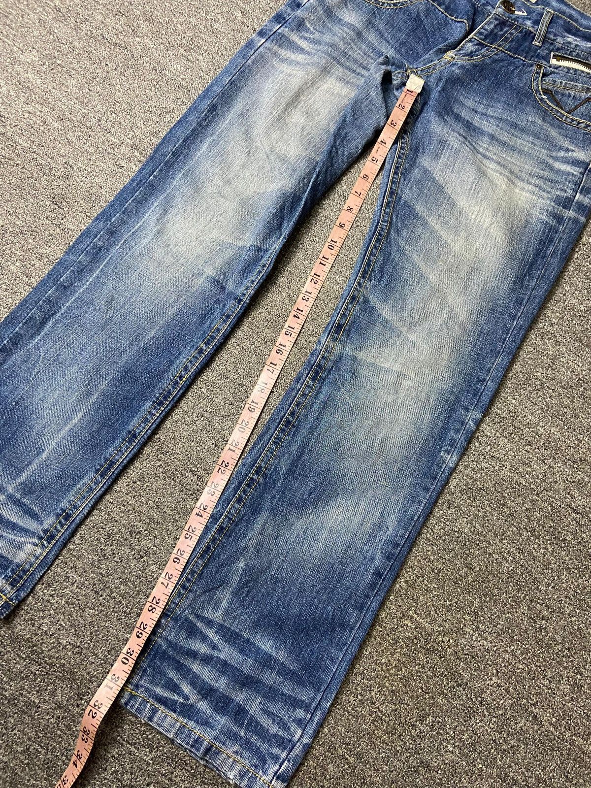 Japanese Brand GD GOODEAL Distressed Denim Jeans (149) Size US 32 / EU 48 - 12 Thumbnail