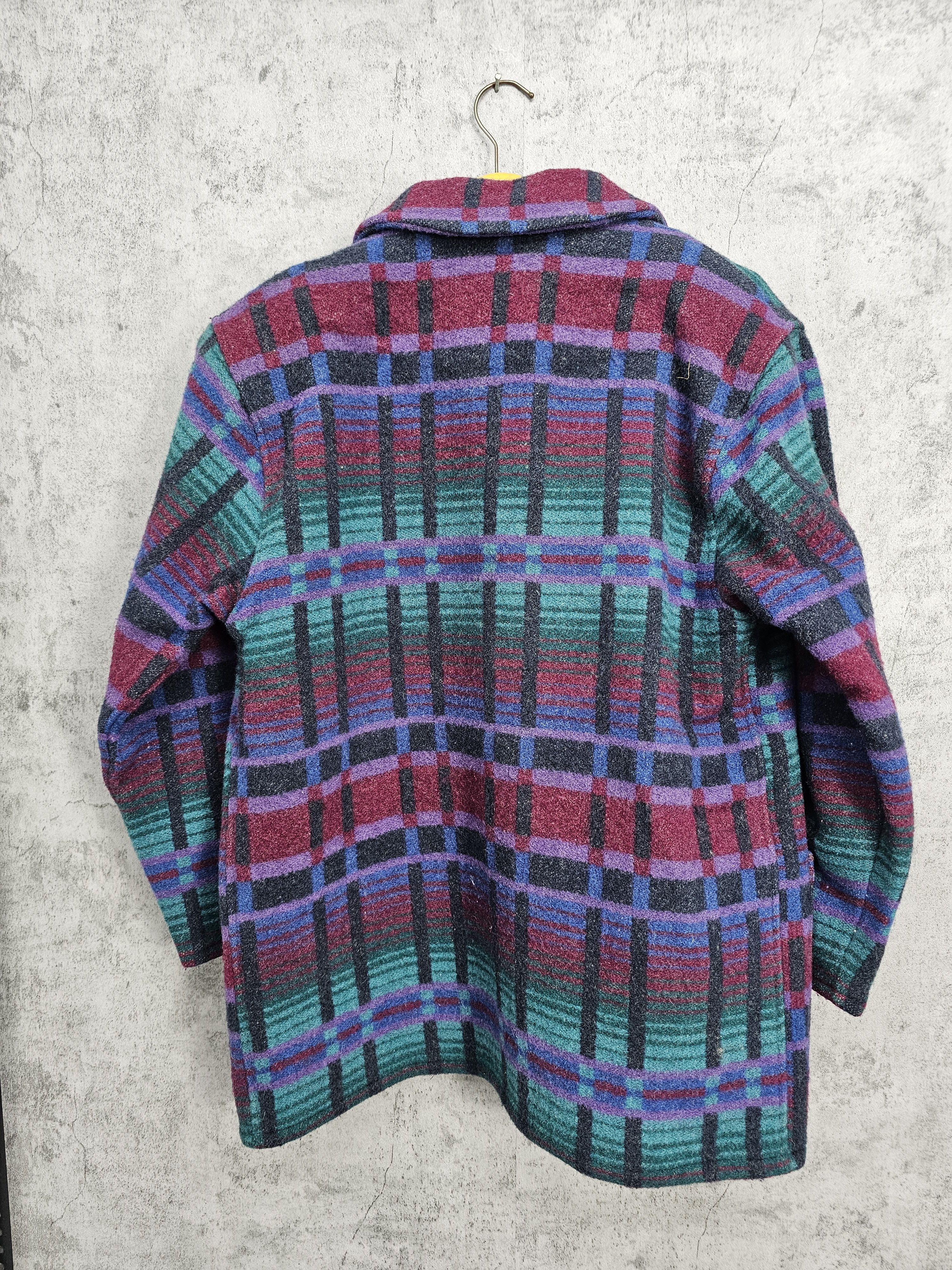 L.L. Bean Vintage L.L. BEAN Abstract Design Wool Coat Jacket J0043 Size S / US 4 / IT 40 - 2 Thumbnail