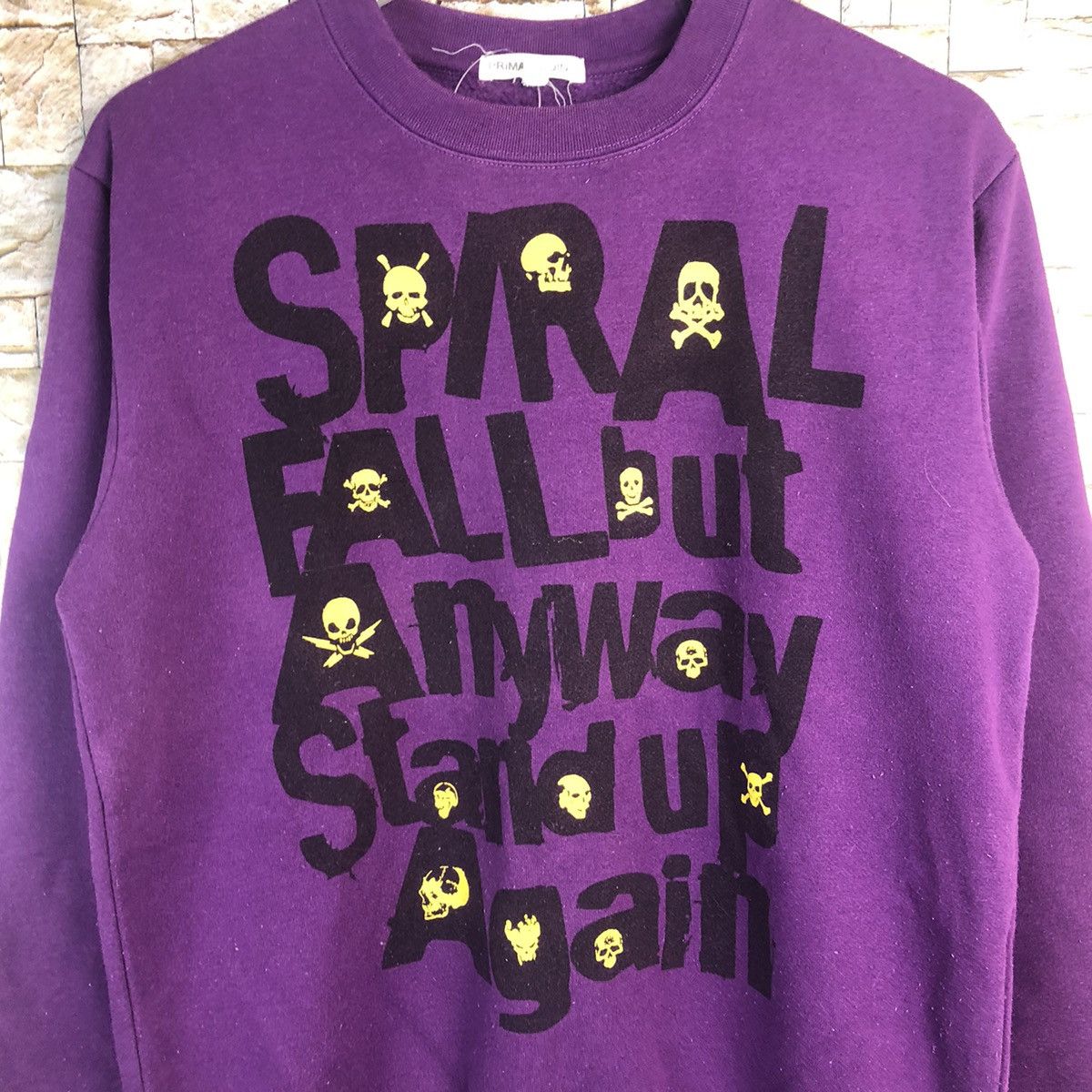 Japanese Brand Primal Point skull Purple Sweatshirt #A182 Size US M / EU 48-50 / 2 - 5 Thumbnail