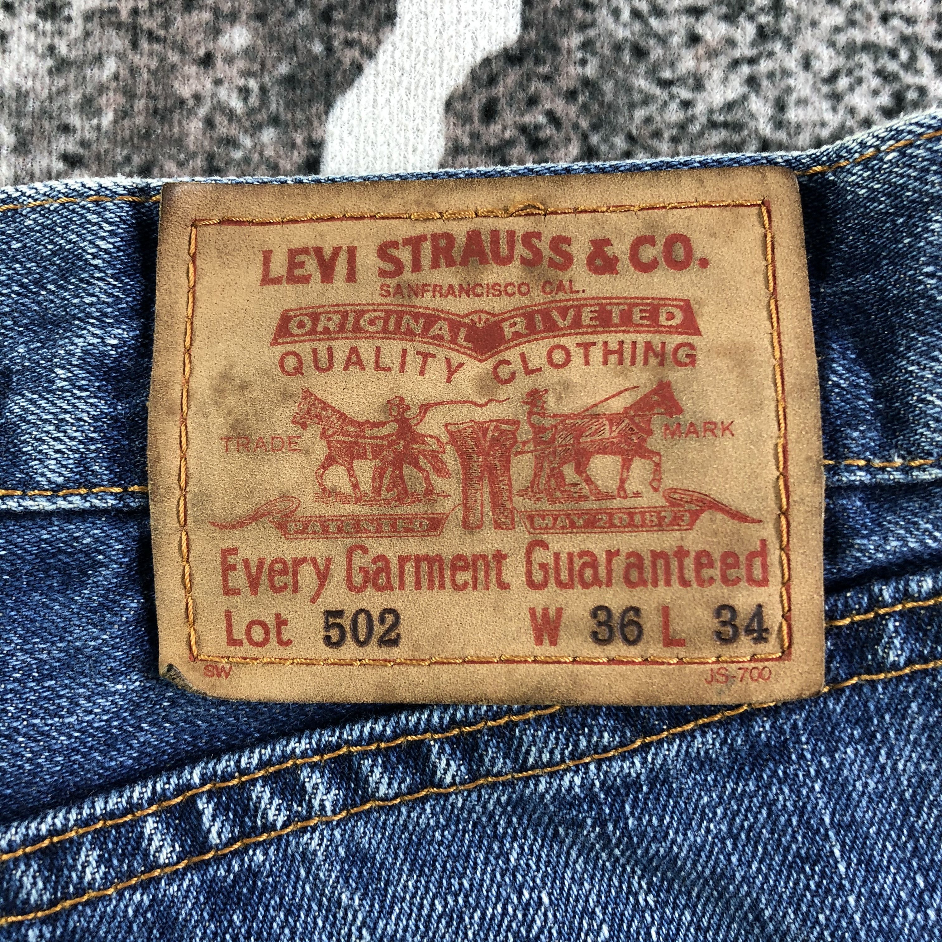 Levi's Vintage Levis 502 Jeans Distressed Denim KJ2340 Size US 35 - 5 Thumbnail