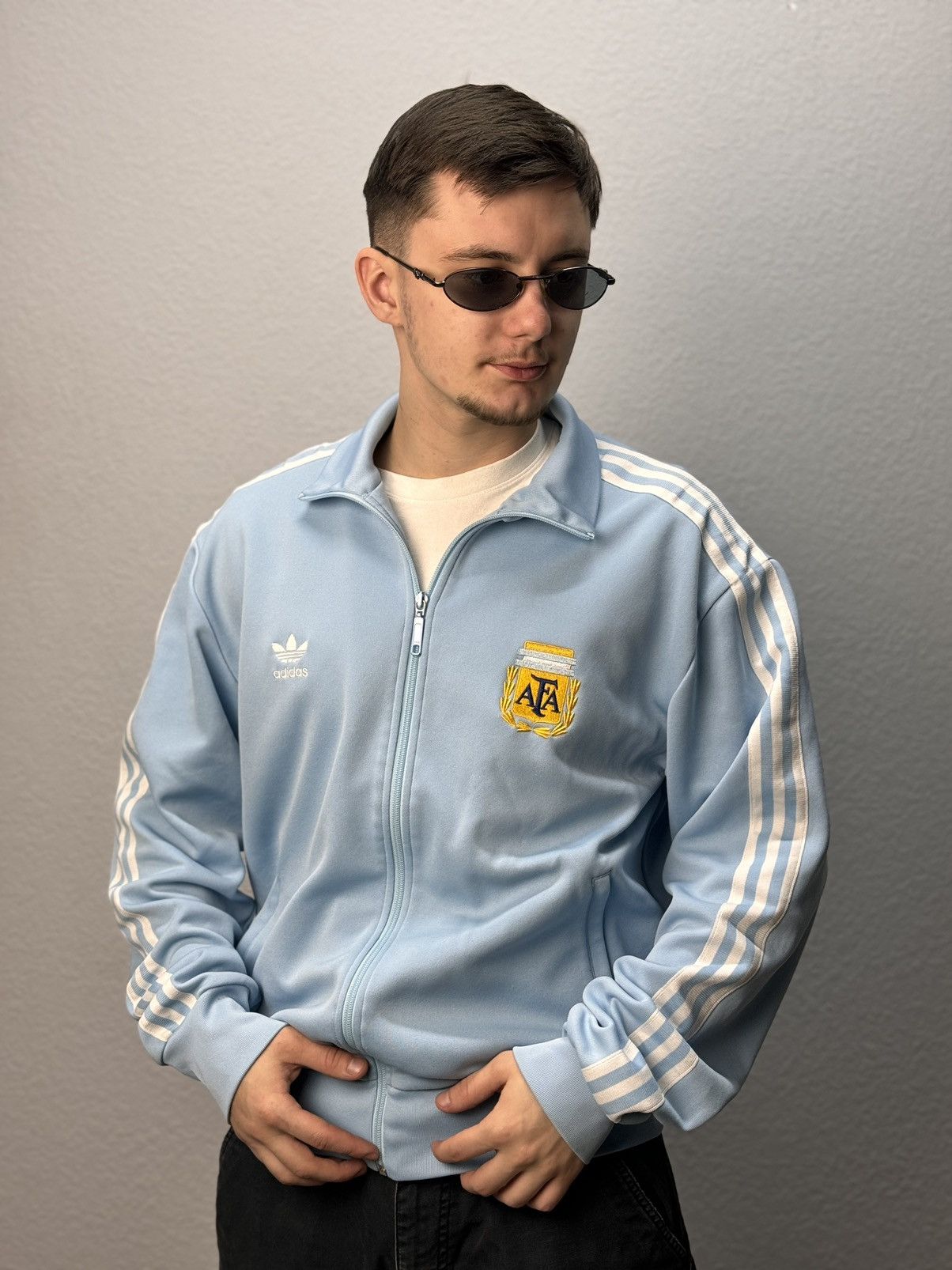 Adidas Vintage Argentina World Cup Football Jacket Soccer 2006 Size US L / EU 52-54 / 3 - 2 Thumbnail