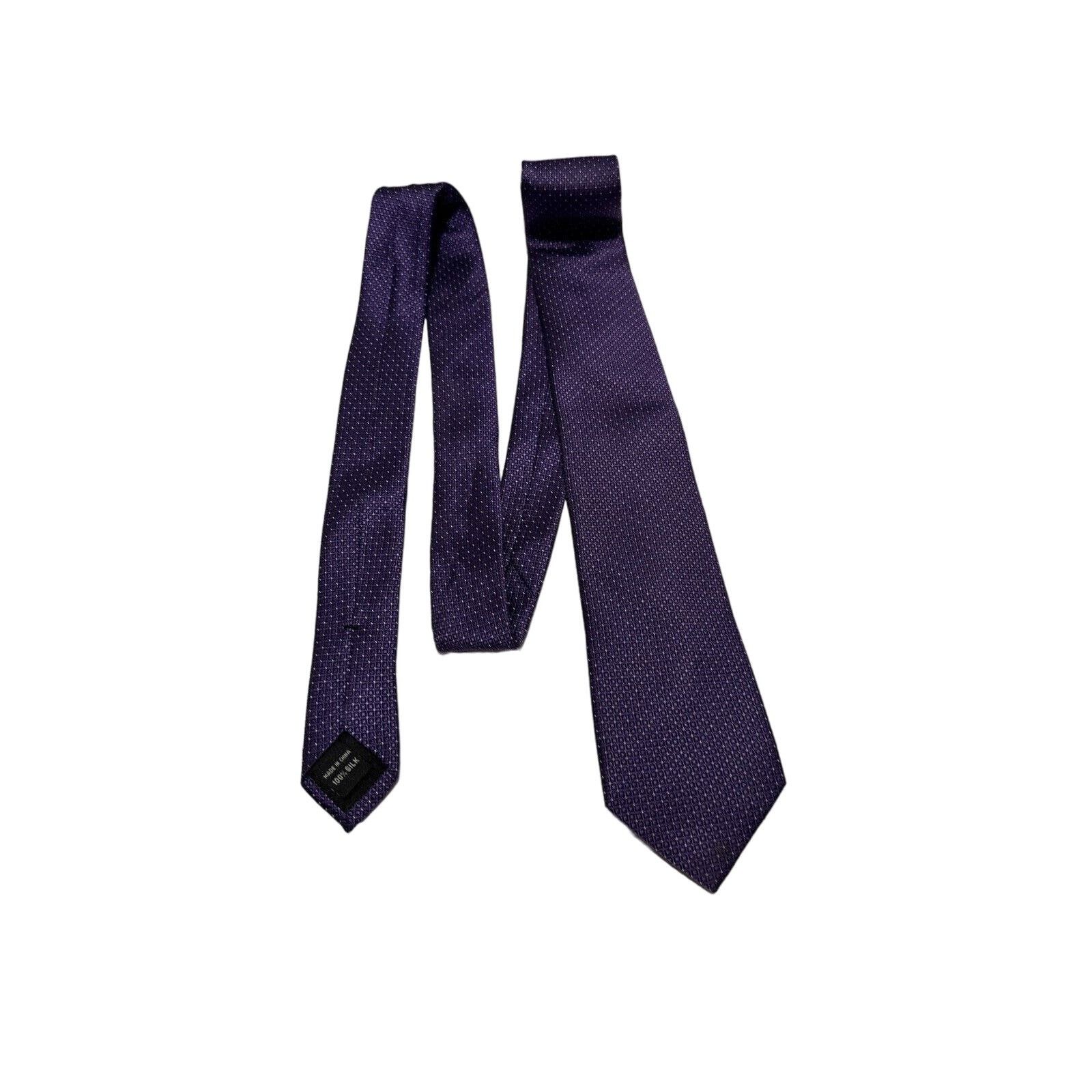Van Heusen Van Heusen Silk Tie Purple Geometric Men 59 x 3” 100% Silk Size ONE SIZE - 8 Thumbnail