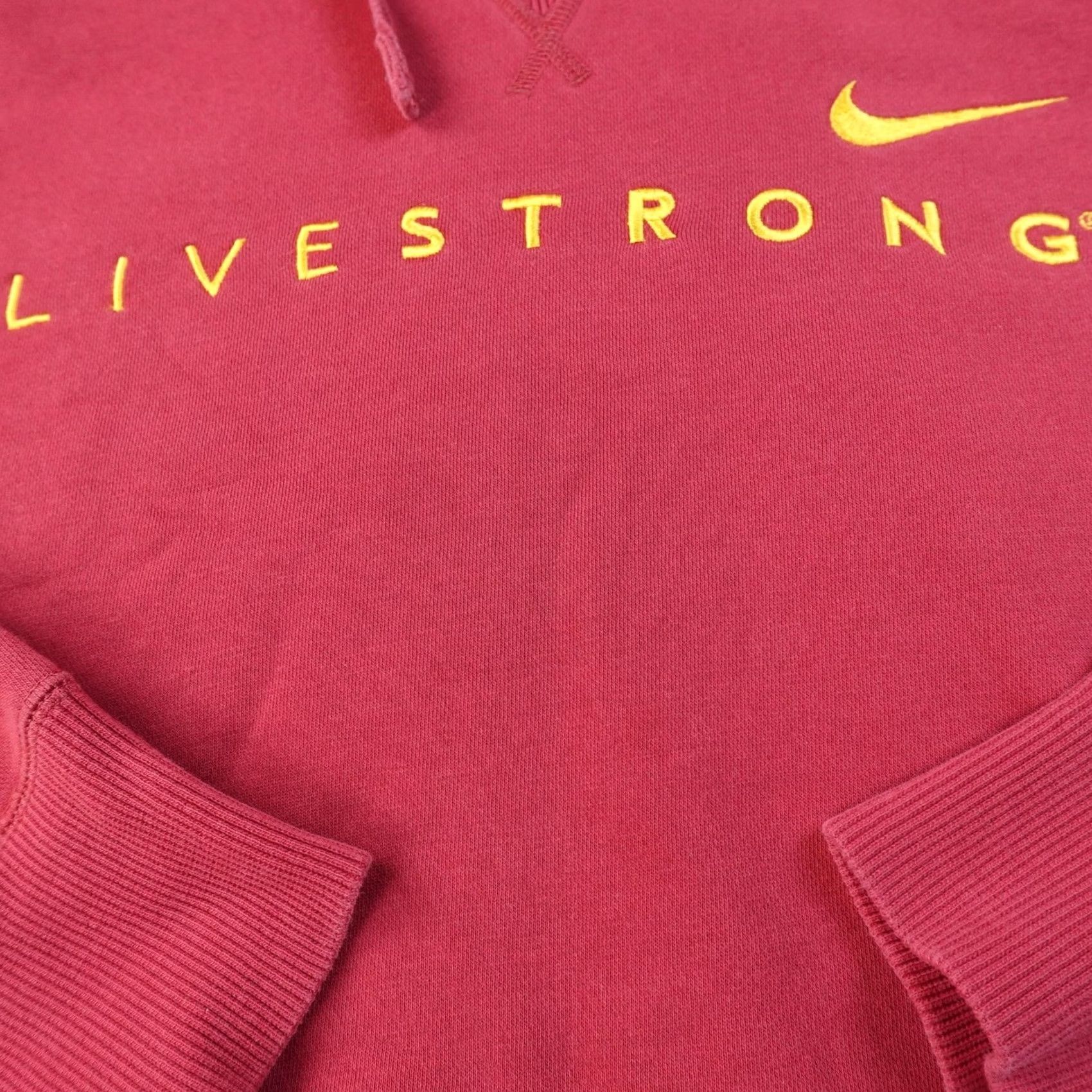 Nike Nike Hoodie Mens 2XL Red Livestrong Pullover Fleece Sweatshirt Swoosh Shirt Sweatshirt Mens Red Nike Hoodie 2XL Pullover Graphic Print Logo Size US XXL / EU 58 / 5 - 5 Thumbnail