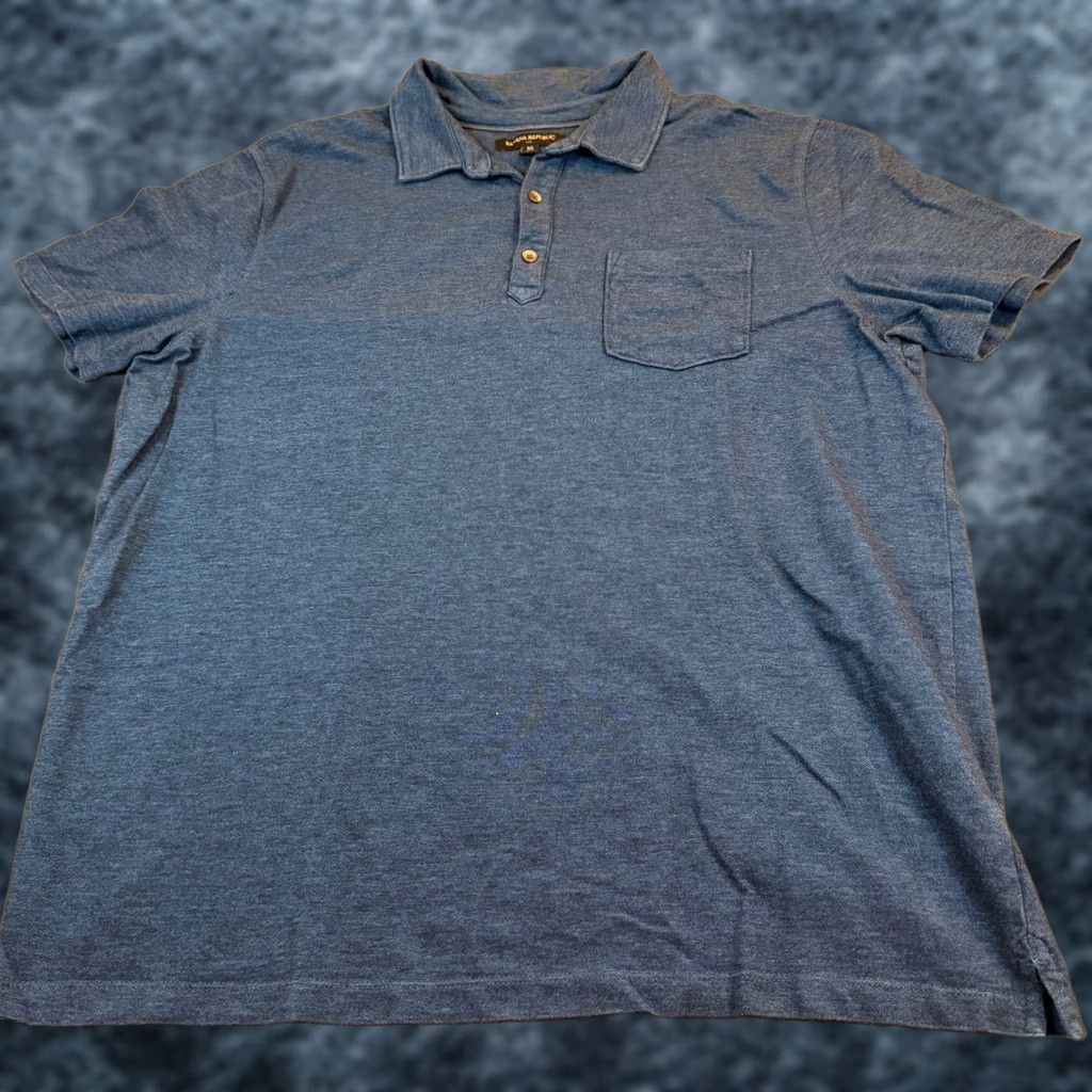 Banana Republic Banana Republic Polo Shirt Blue Heathered Cotton Short Sleeve with Pocket XL Mens Buttoned Chest Pocket Casual Business Shirts Size US XL / EU 56 / 4 - 1 Thumbnail