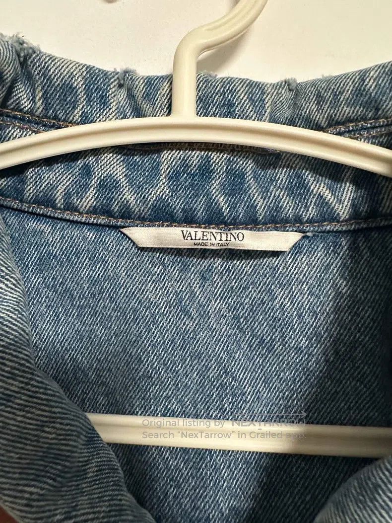 Valentino Valentino Classic white big V letter denim jacket Size US L / EU 52-54 / 3 - 2 Thumbnail