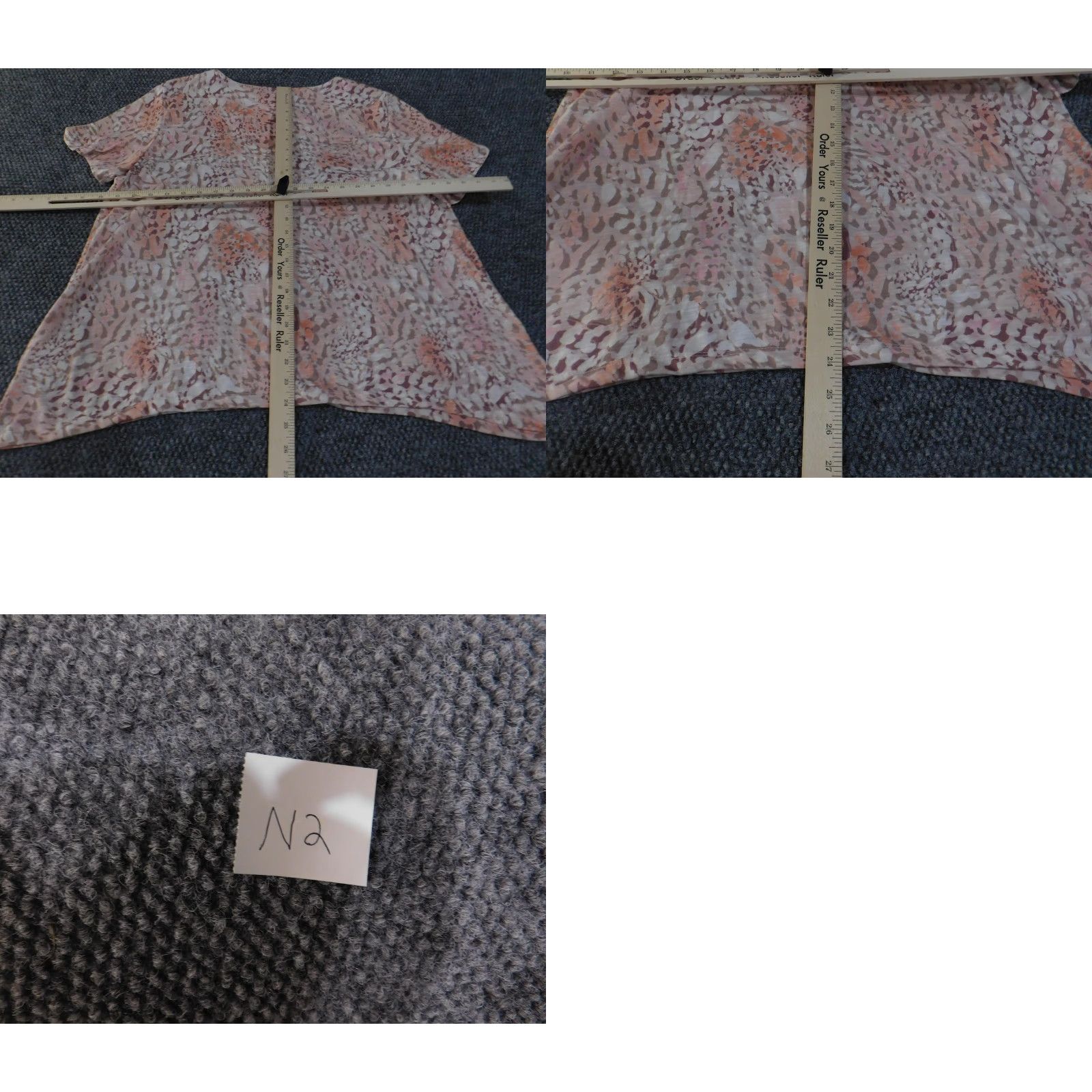 Vintage Alfred Dunner Shirt Womens Large Pink Peach Lace Beaded V Neck Short Sleeve Blouse Size L / US 10 / IT 46 - 9 Thumbnail