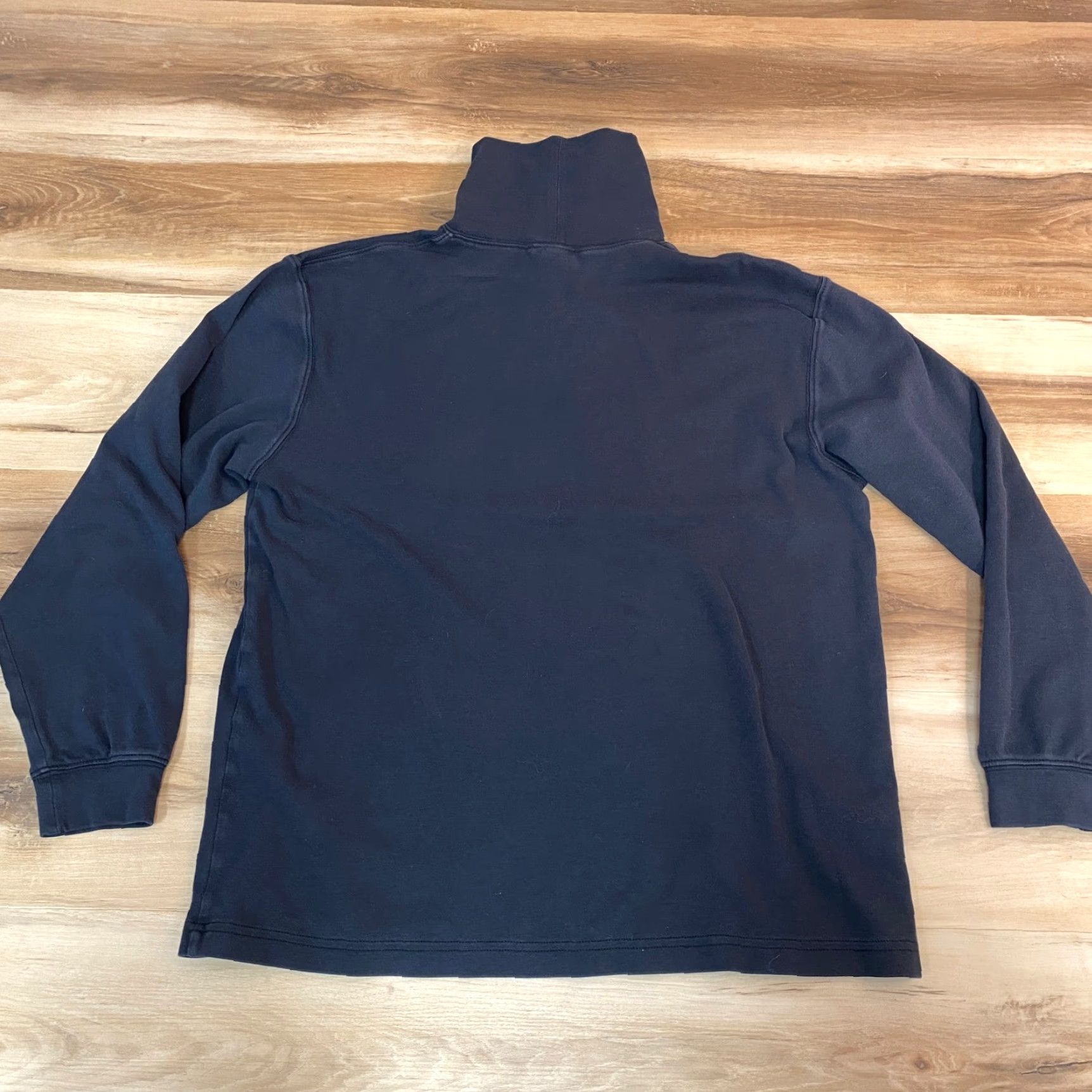 Vintage LL Bean Mens Black Cotton Turtleneck Long Sleeve Shirt Large L REG Size US L / EU 52-54 / 3 - 8 Thumbnail