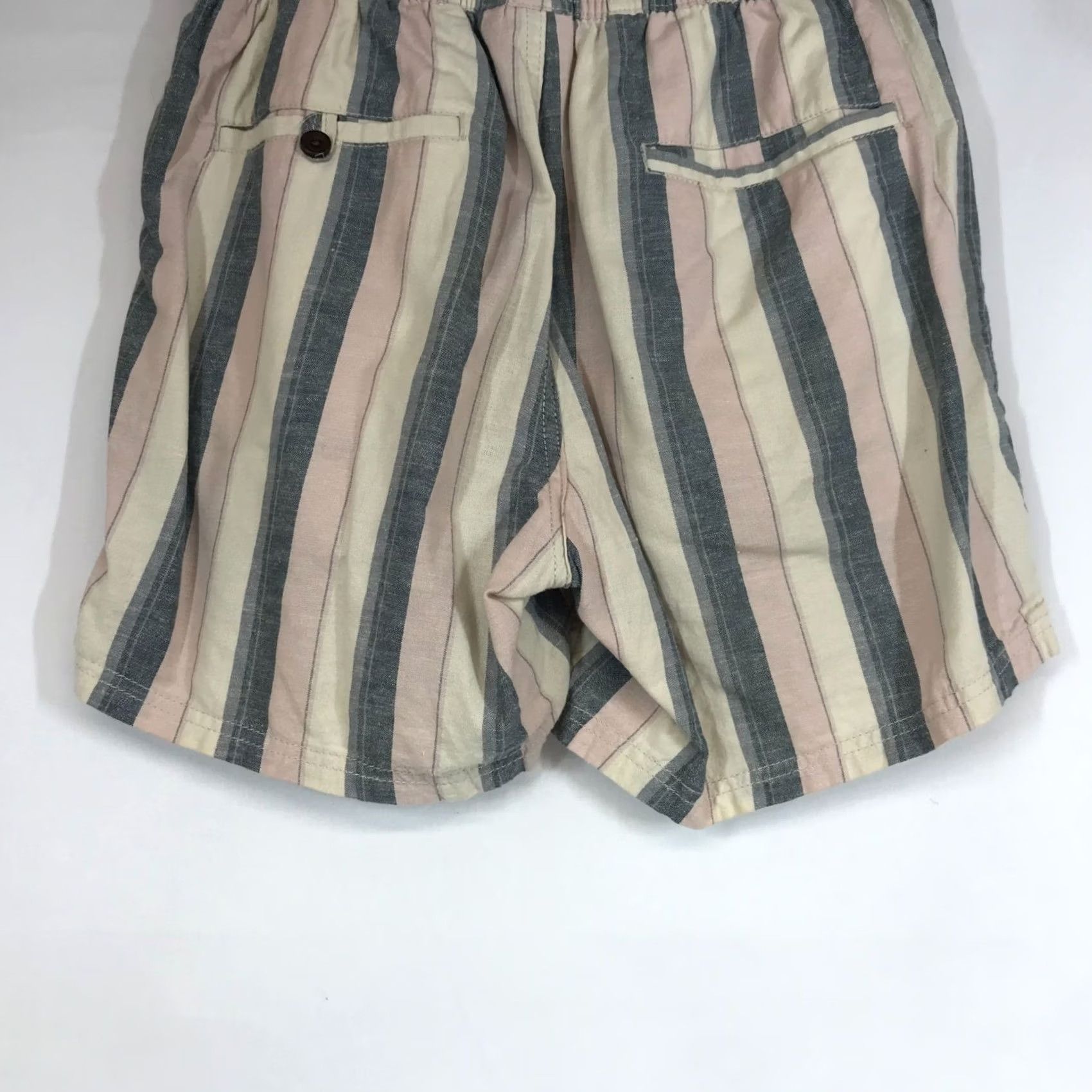Katin Katin Multicolor Stripe Drawstring Waist Cotton & Linen SHORTS Womens L Size 36" / US 14 / IT 50 - 6 Thumbnail