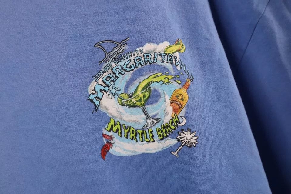 Vintage Vintage Y2K 2002 Jimmy Buffett Myrtle Beach T-Shirt Blue Size US XL / EU 56 / 4 - 4 Thumbnail