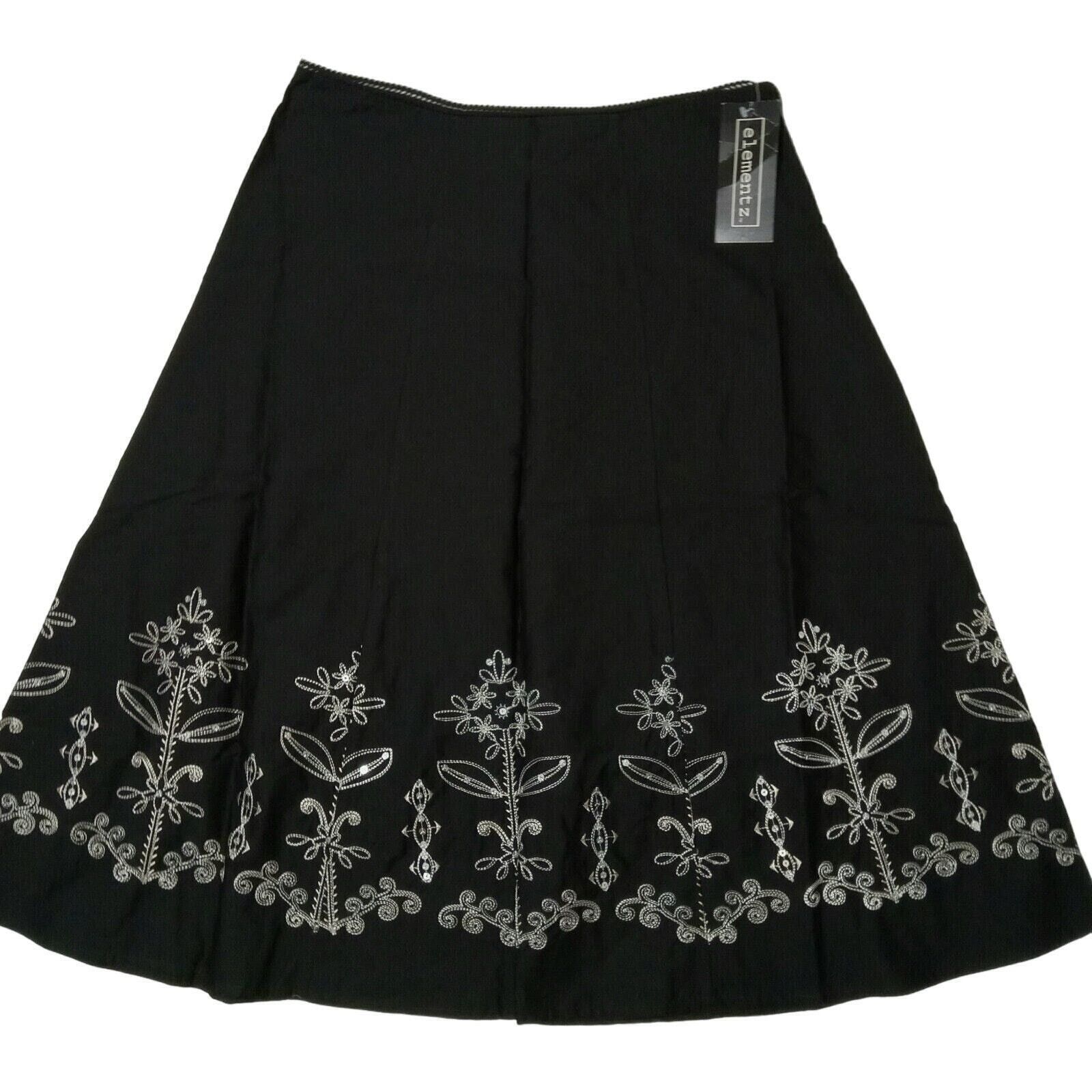 & Other Stories New Elementz Embroidered Skirt M 30X28 A-Line Lined Floral Size 30" / US 8 / IT 44 - 1 Thumbnail