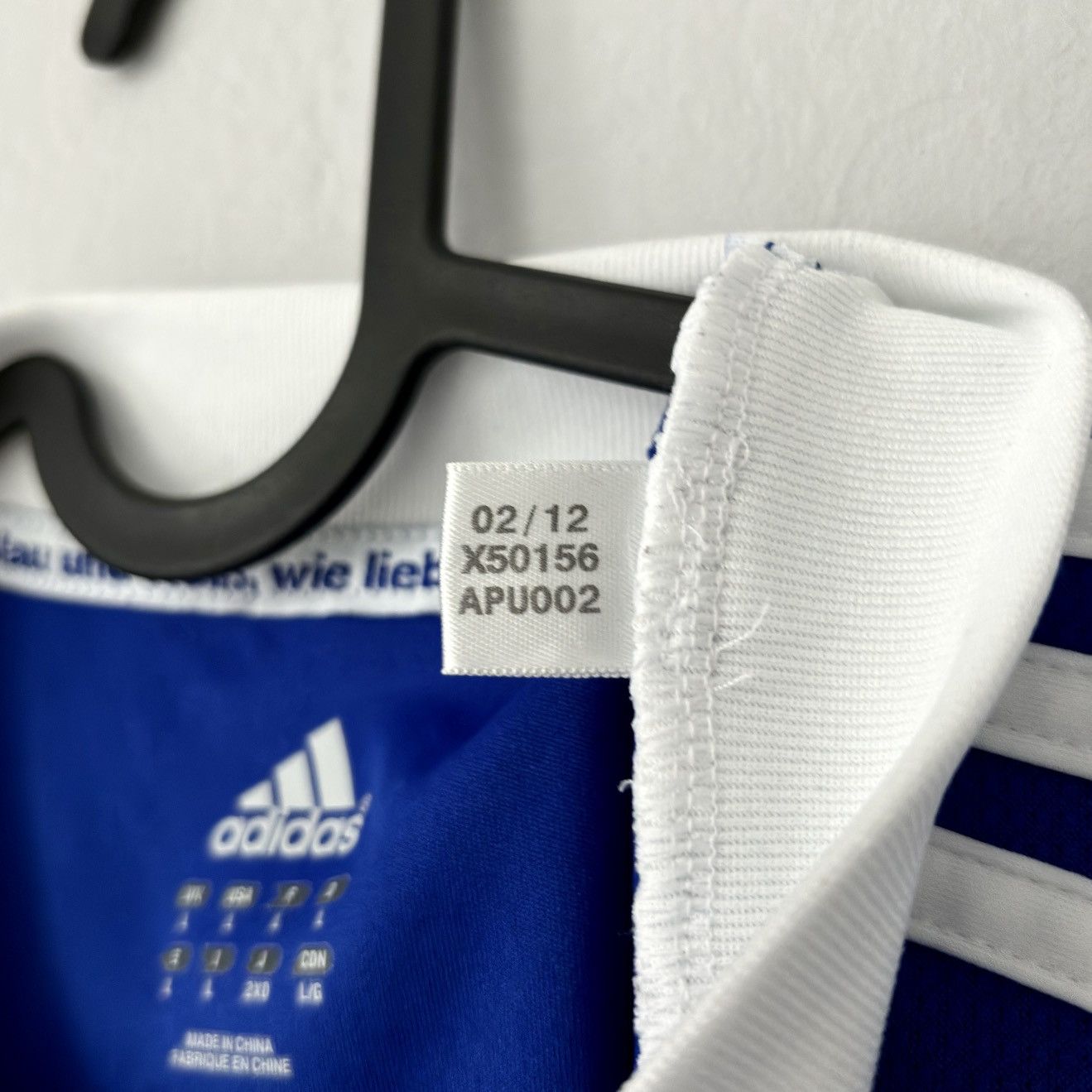 Adidas 2012 2014 Schalke Germany Adidas Home Soccer Jersey Shirt FC Size US L / EU 52-54 / 3 - 6 Thumbnail