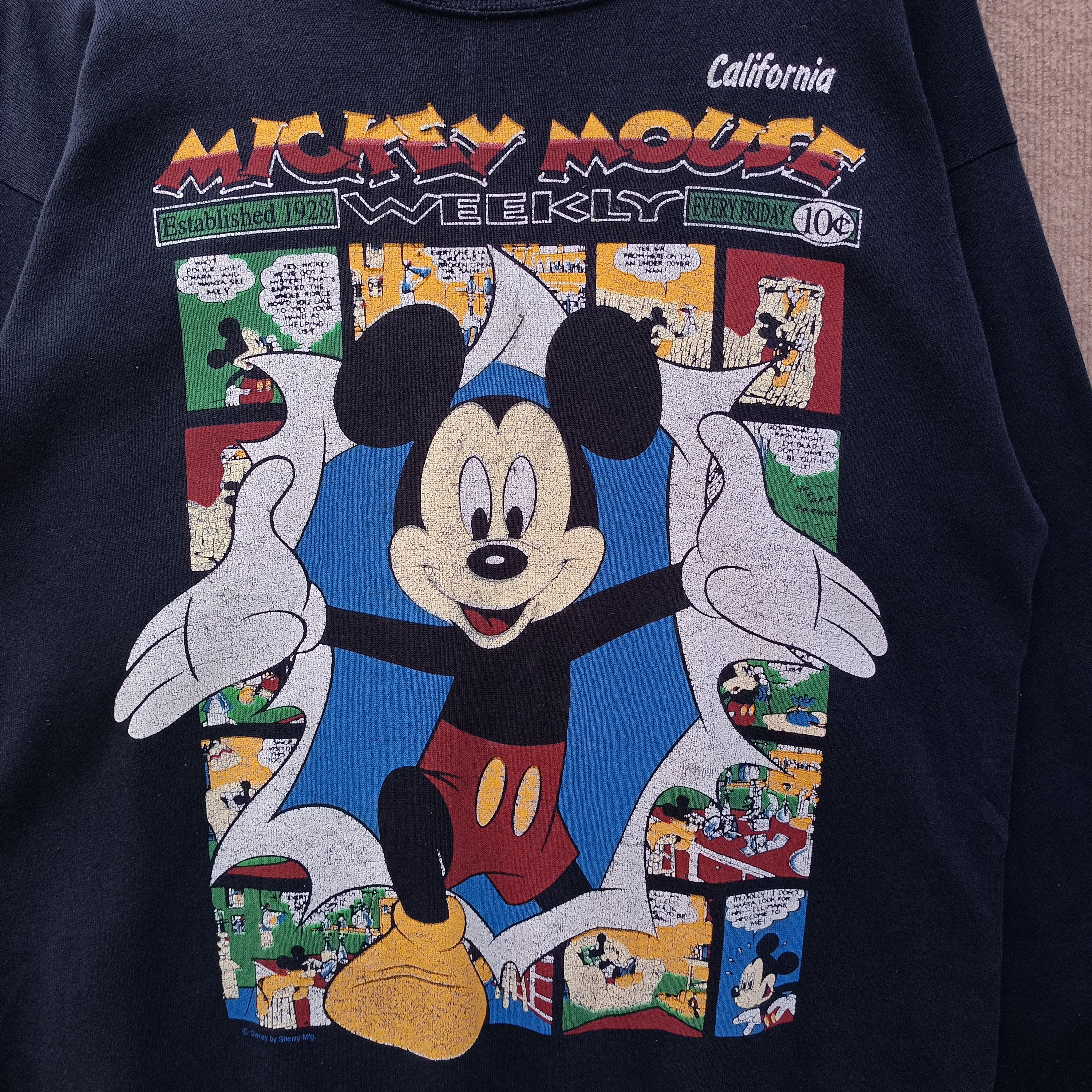 Cartoon Network × Disney × Vintage Vintage 90's MICKEY MOUSE Weekly Promo Sweatshirt Size US L / EU 52-54 / 3 - 2 Thumbnail
