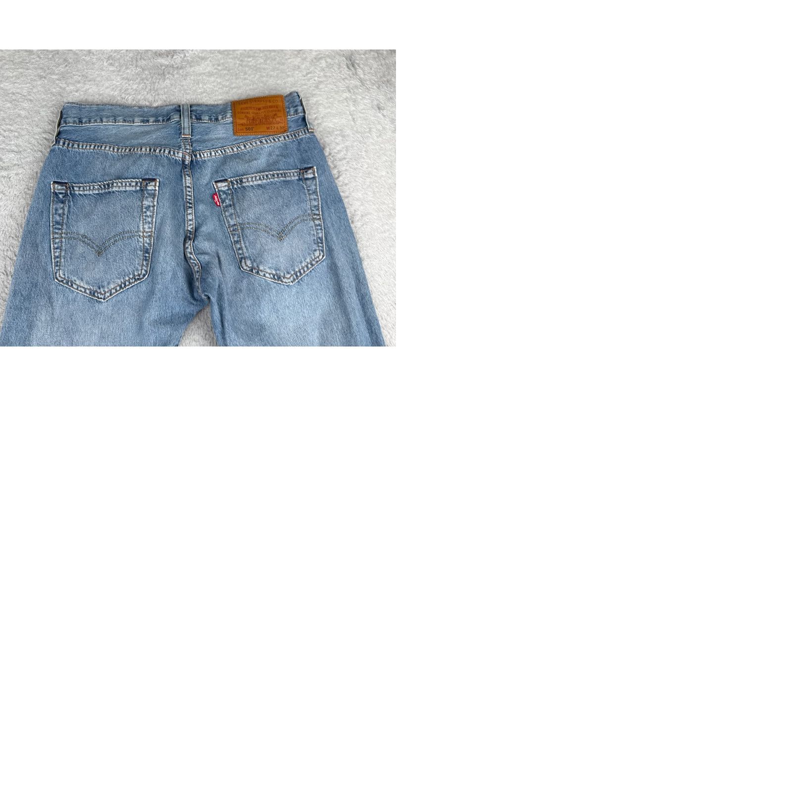 Levi's VINTAGE Levi's 501 Jeans Pants Adult 28 Blue Denim Button Fly 100% Cotton 26x27 Regular Fit Mid Rise Straight 5-Pocket Mens Jeans Size US 28 / EU 44 - 11 Thumbnail
