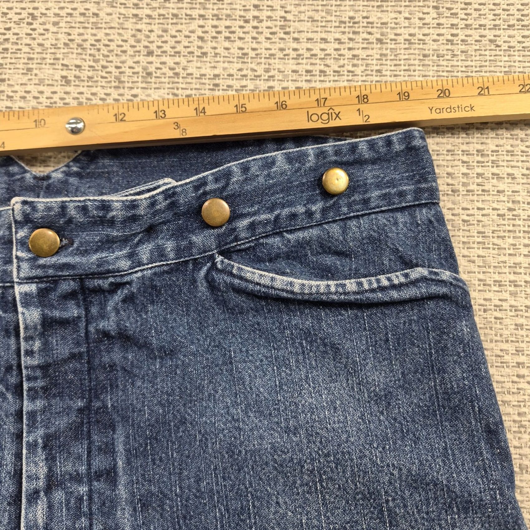Vintage Frontier Classics Jeans Mens 42x34 Blue Regular Fit Straight Western Buckle Back Size US 42 / EU 58 - 7 Thumbnail