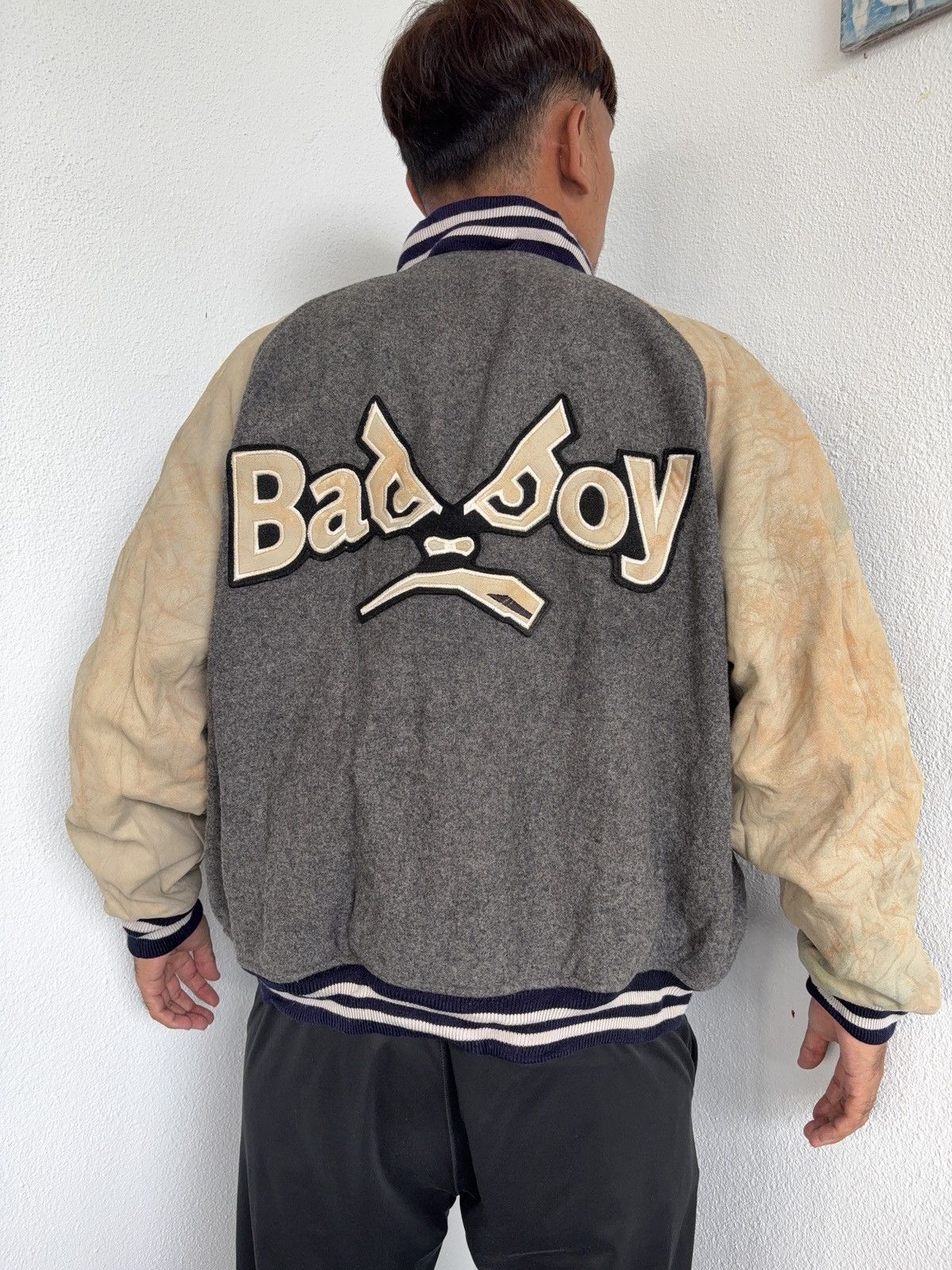 Vintage Vintage Distressed Bad Boy Embroidery Wool Varsity Jacket Size US L / EU 52-54 / 3 - 1 Thumbnail