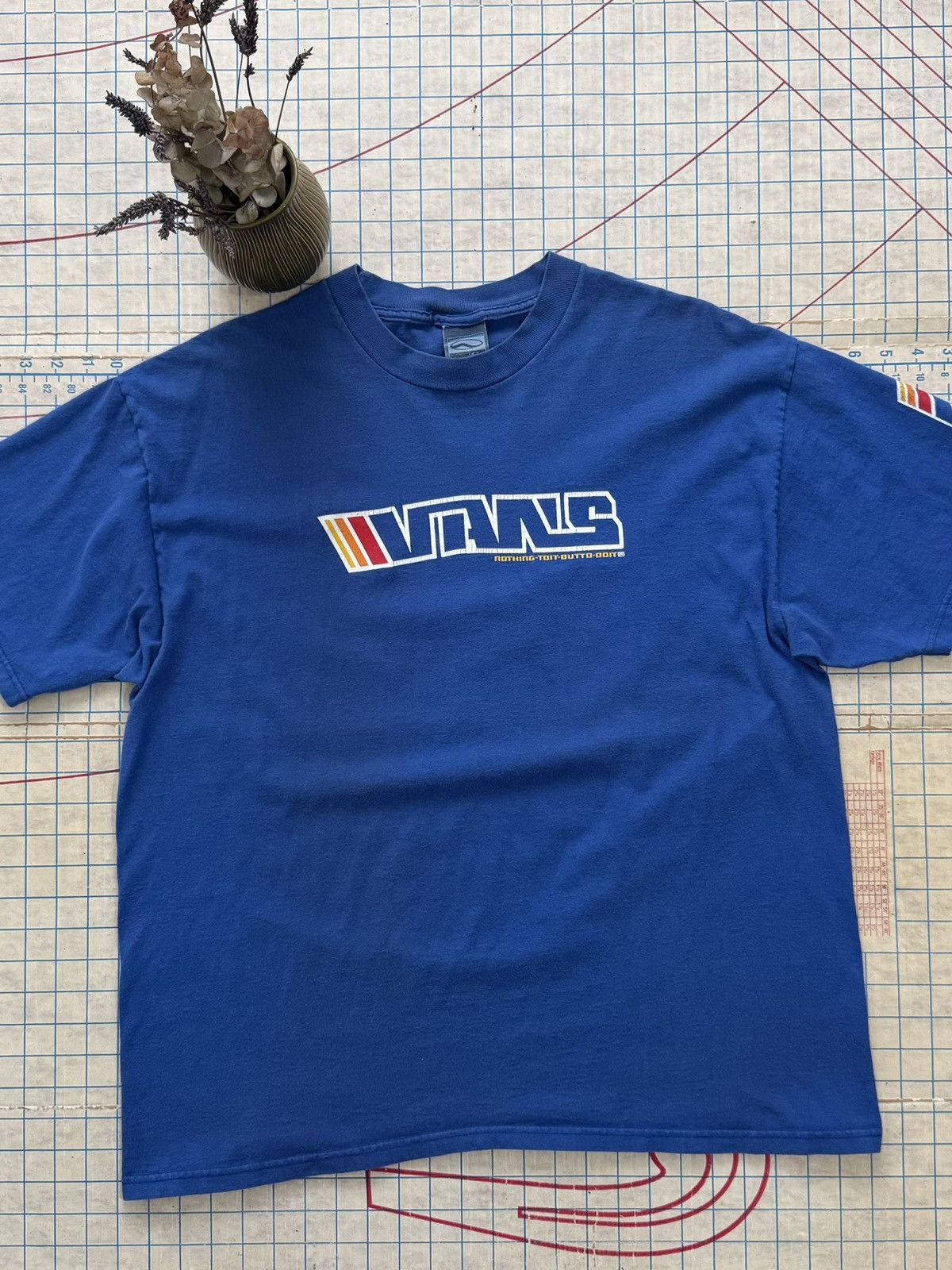 Vans × Vintage Vintage 90’s Y2K Vans Nothing To It Tee Blue Mens Size XL Size US XL / EU 56 / 4 - 2 Thumbnail
