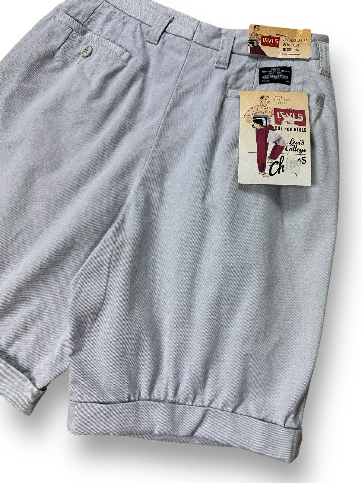 Levi's Vintage Clothing NWT🏷️ Vintage 80’s Levis College Chinos Women’s Shorts Size 28" / US 6 / IT 42 - 2 Thumbnail