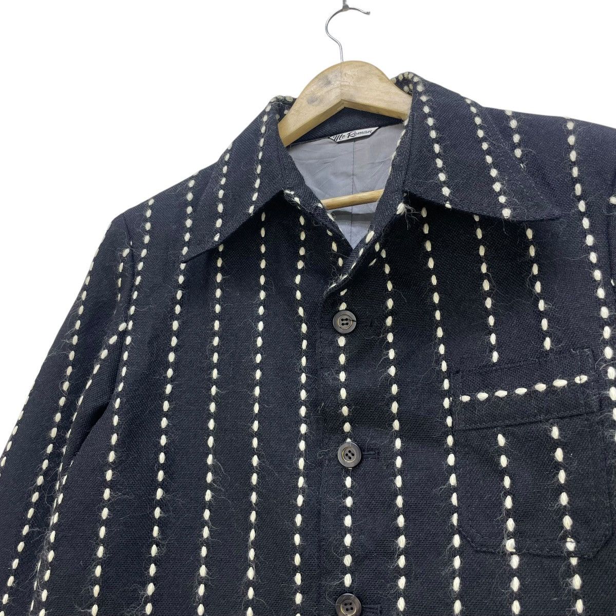 Designer × Issey Miyake 💥Vintage MC Roman Stitching Stripe Down Jacket Size US M / EU 48-50 / 2 - 7 Thumbnail
