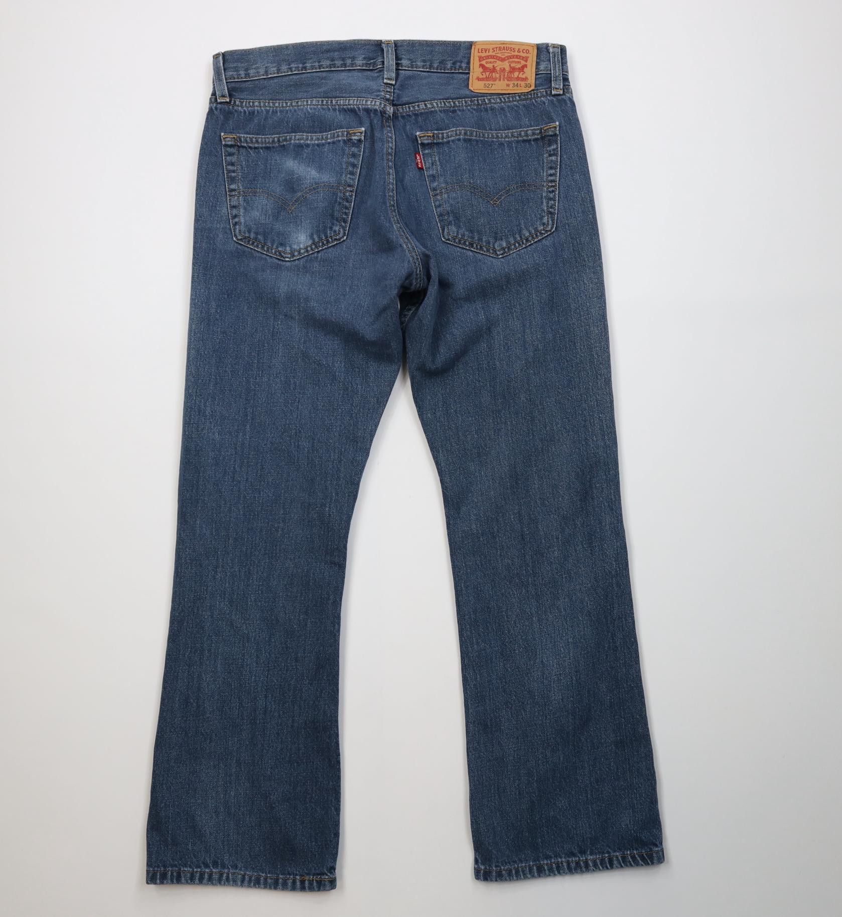 Levi's Vintage Y2K Levis 527 Slim Flared Bootcut Denim Jeans Blue Size US 34 / EU 50 - 9 Thumbnail