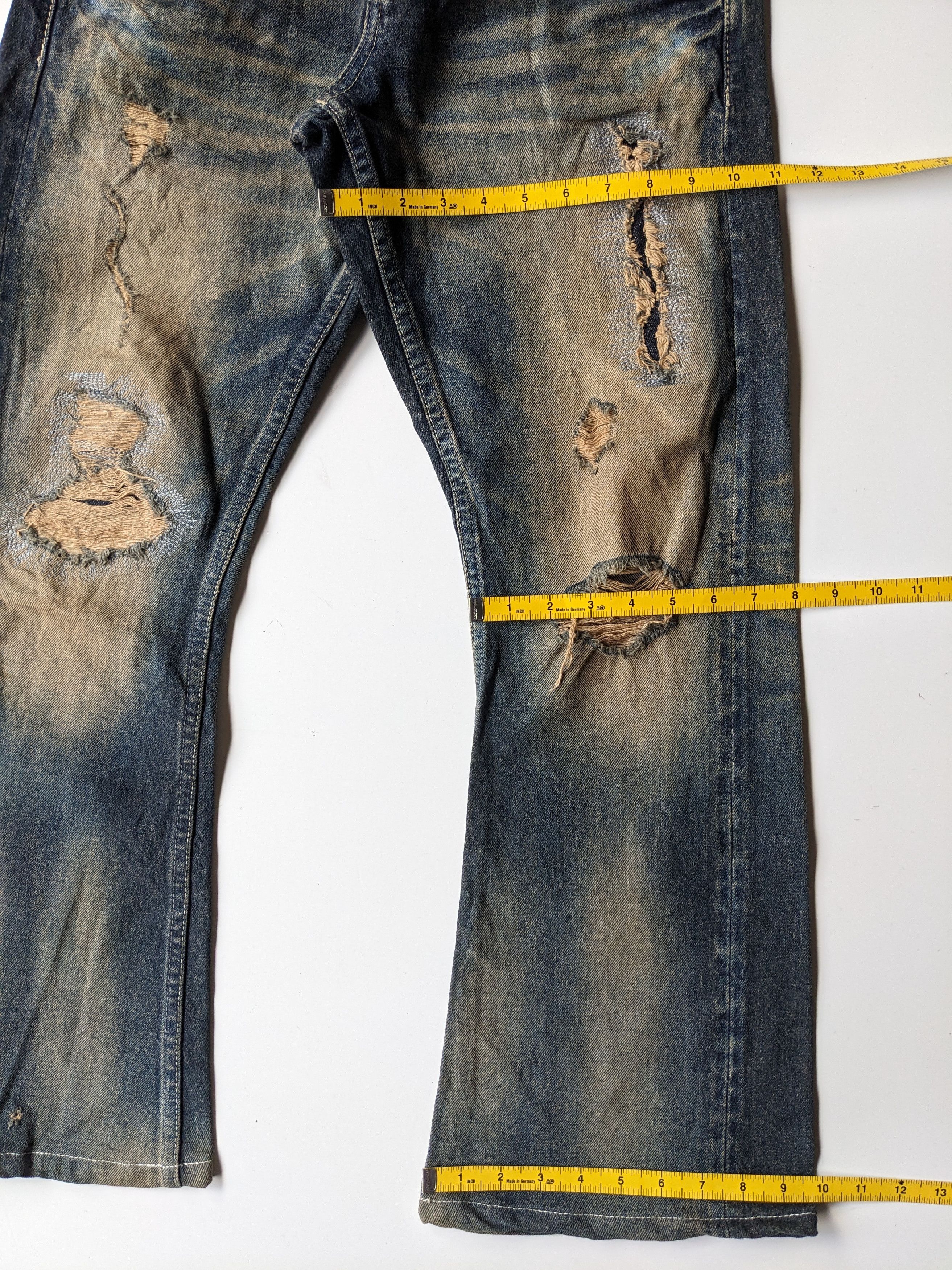 If Six Was Nine × Le Grande Bleu (L.G.B.) Varosh mud wash ripped flare jeans Size US 32 / EU 48 - 11 Thumbnail