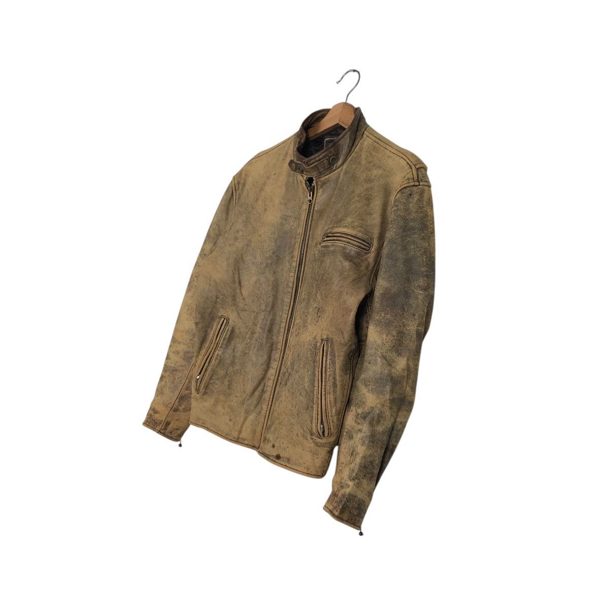 Japanese Brand 📌Vintage True Leather Biker Jacket On Time Road Master Rare Size US L / EU 52-54 / 3 - 3 Thumbnail