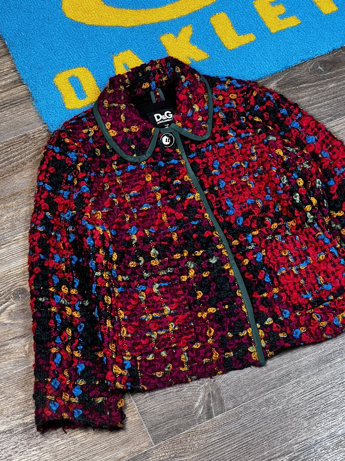 Dolce & Gabbana Dolce Gabbana Multicolour Tweed Wool/Silk Crop Blazer Jacket Size M / US 6-8 / IT 42-44 - 7 Thumbnail
