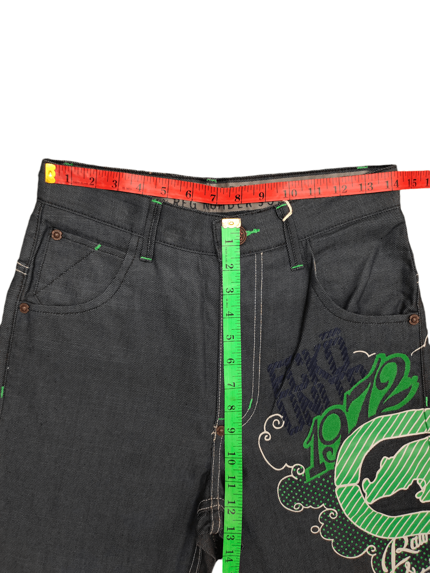 Ecko Unltd. Vintage Y2k Ecko Rhino Logo Graffiti Print Baggy Denim Jeans Size US 29 - 5 Thumbnail