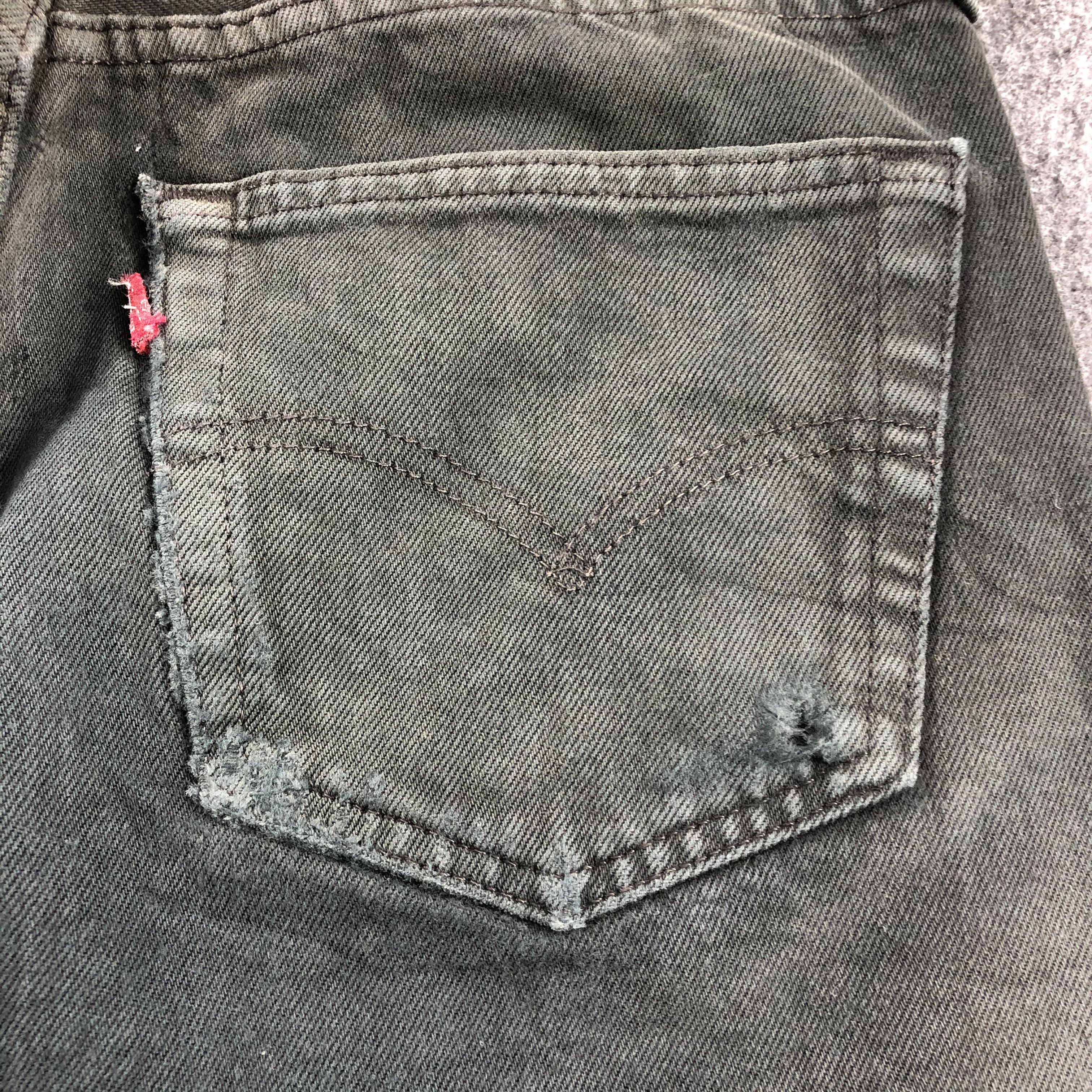 Levi's Vintage 90s Ripped Levis 501 Earth Tone Jeans-J1550 Size US 31 - 8 Thumbnail