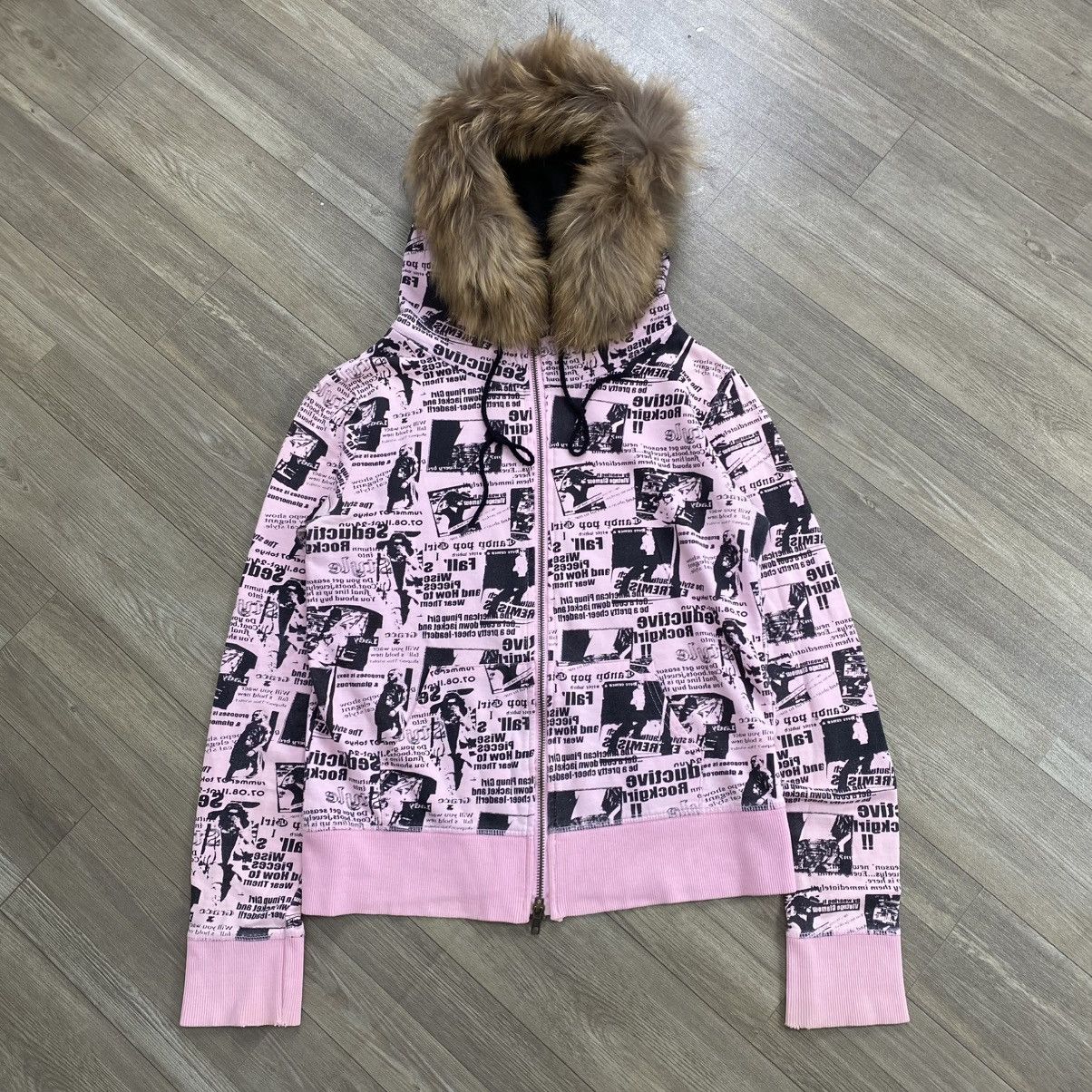 If Six Was Nine 2000s Beauty Beast Cryx Kmrii Ifsix Lgb Style Fur Zip Hoodie Size US S / EU 44-46 / 1 - 1 Thumbnail
