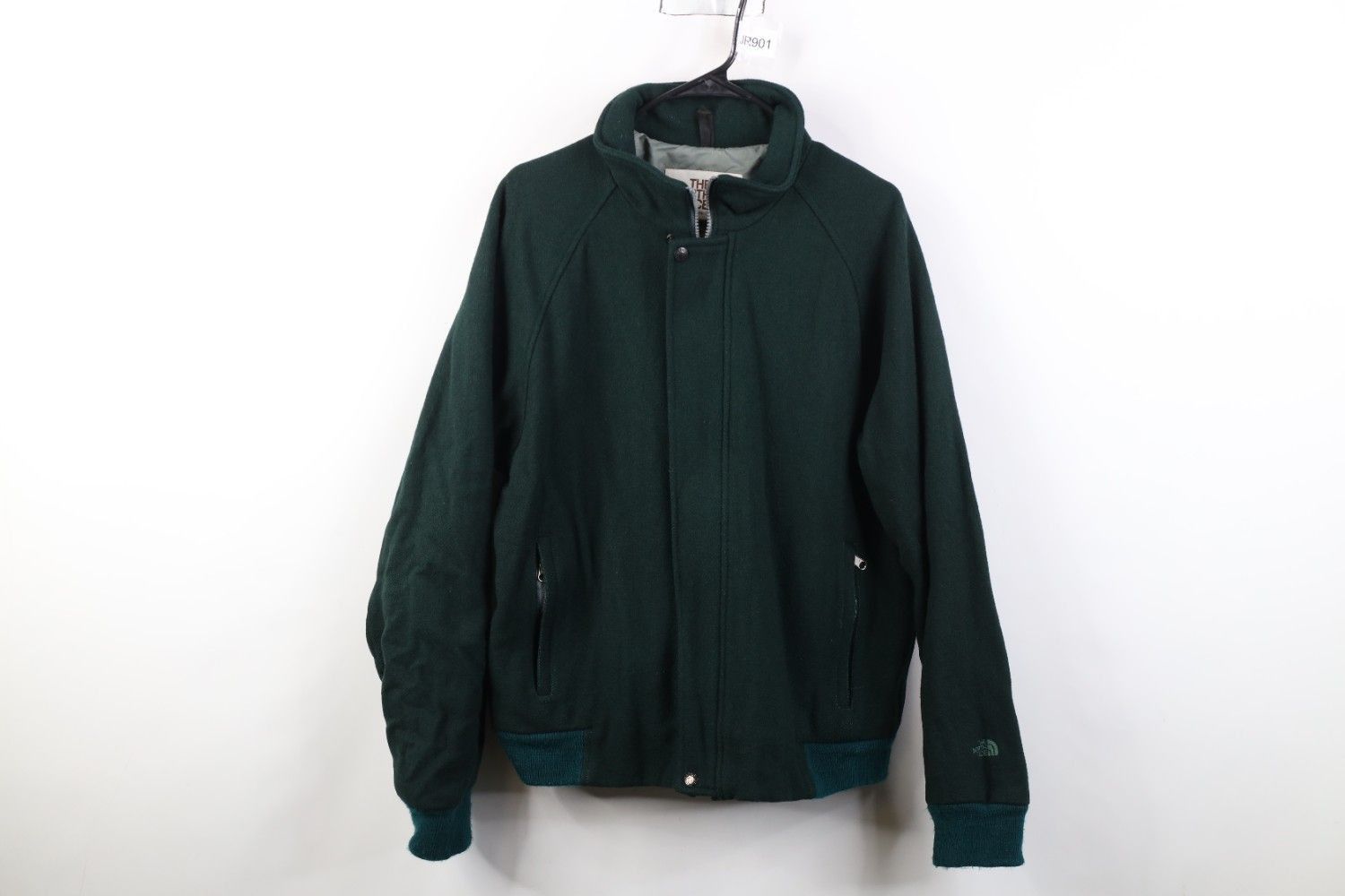 The North Face Vintage 80s 90s The North Face Wool Bomber Jacket Green USA Size US L / EU 52-54 / 3 - 1 Thumbnail