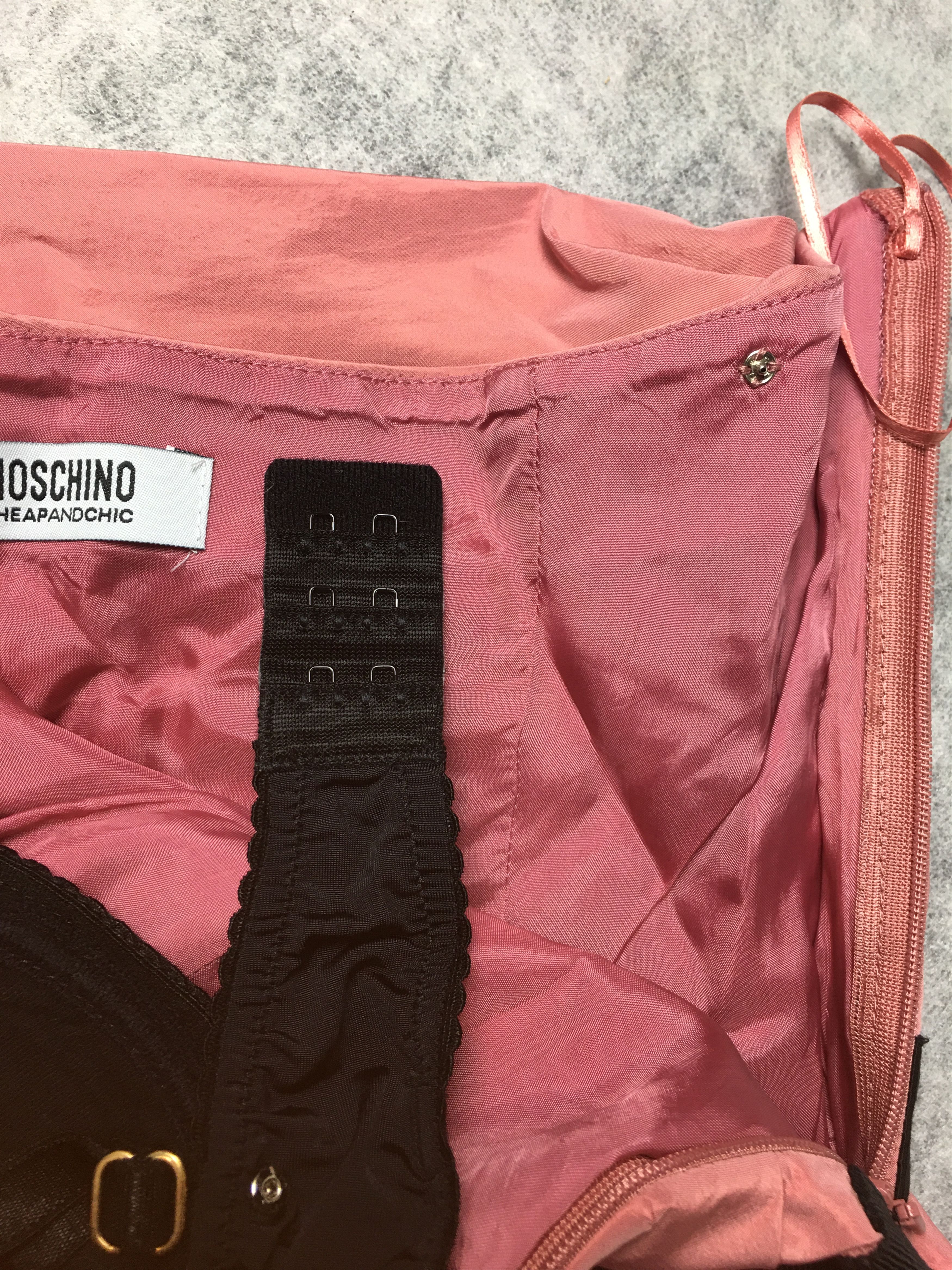 Moschino Moschino Cheap & Chic F/W 2012 Pink Satin Mini Dress US 6 Size M / US 6-8 / IT 42-44 - 10 Thumbnail