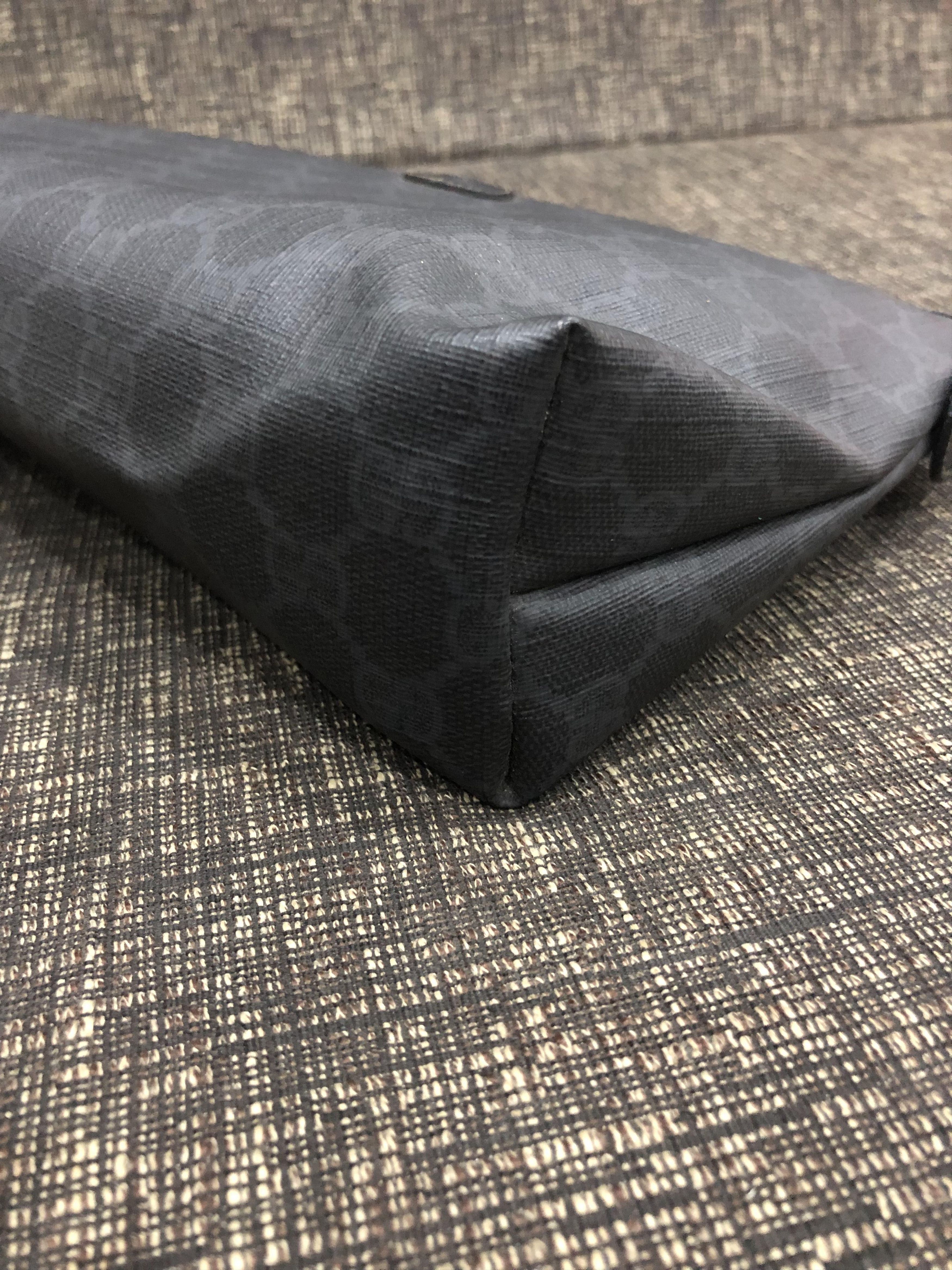 Gucci Gucci black GG coated canvas pouch Size ONE SIZE - 3 Thumbnail