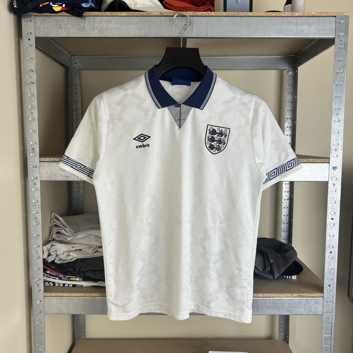 Umbro Rare! England Umbro 1990/92 Soccer Jersey Shirt 90s Size US M / EU 48-50 / 2 - 1 Thumbnail