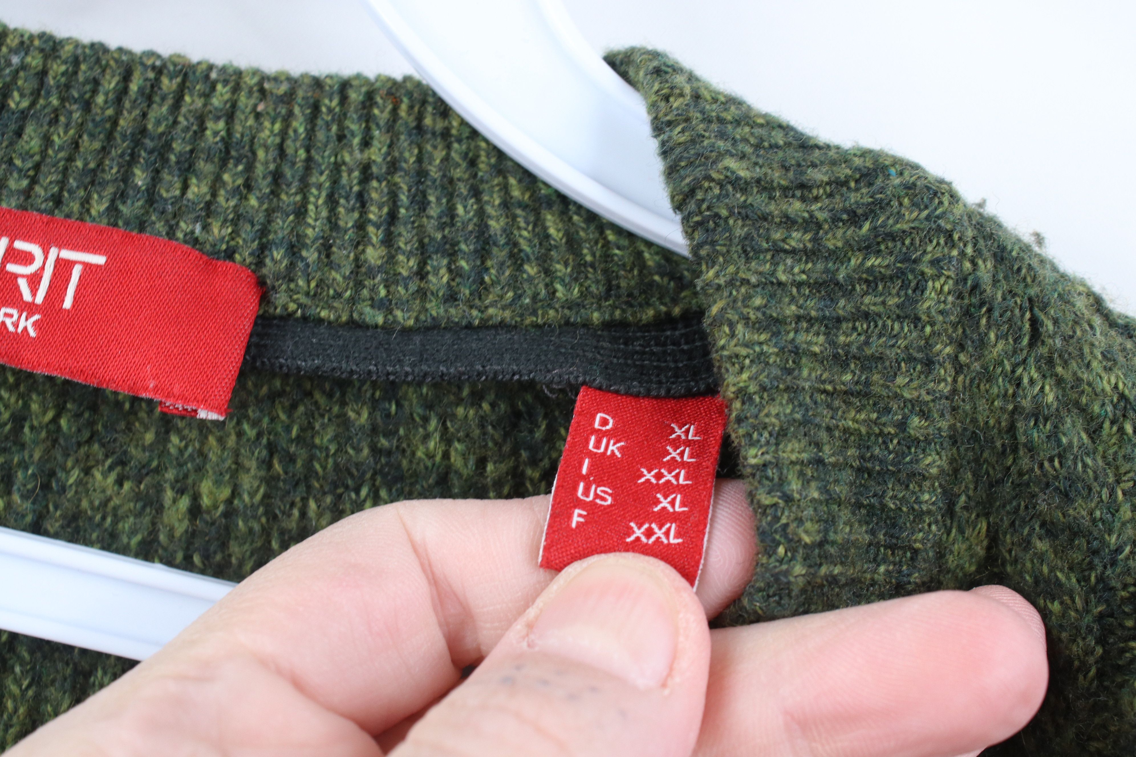 Esprit Vintage Y2K Esprit Blend Ribbed Cable Knit Sweater Green Size US XL / EU 56 / 4 - 5 Thumbnail