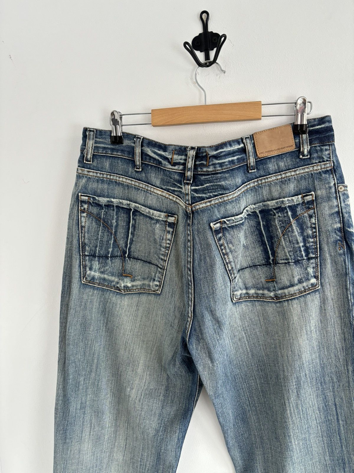 If Six Was Nine Vintage 00s Faded Straight Jeans Size US 39 - 4 Thumbnail