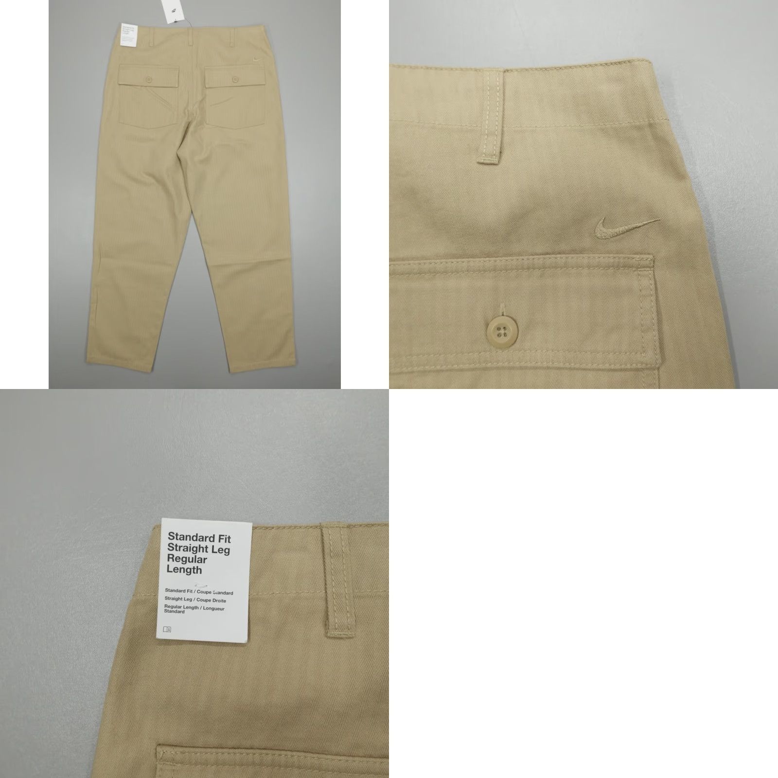 Nike Nike Life Fatigue Pants Straight Leg Mens 34 Beige Cotton 100% Khakis Casual Workwear Pockets Flat Front Military Vintage No 34 Mens Size US 34 / EU 50 - 8 Thumbnail