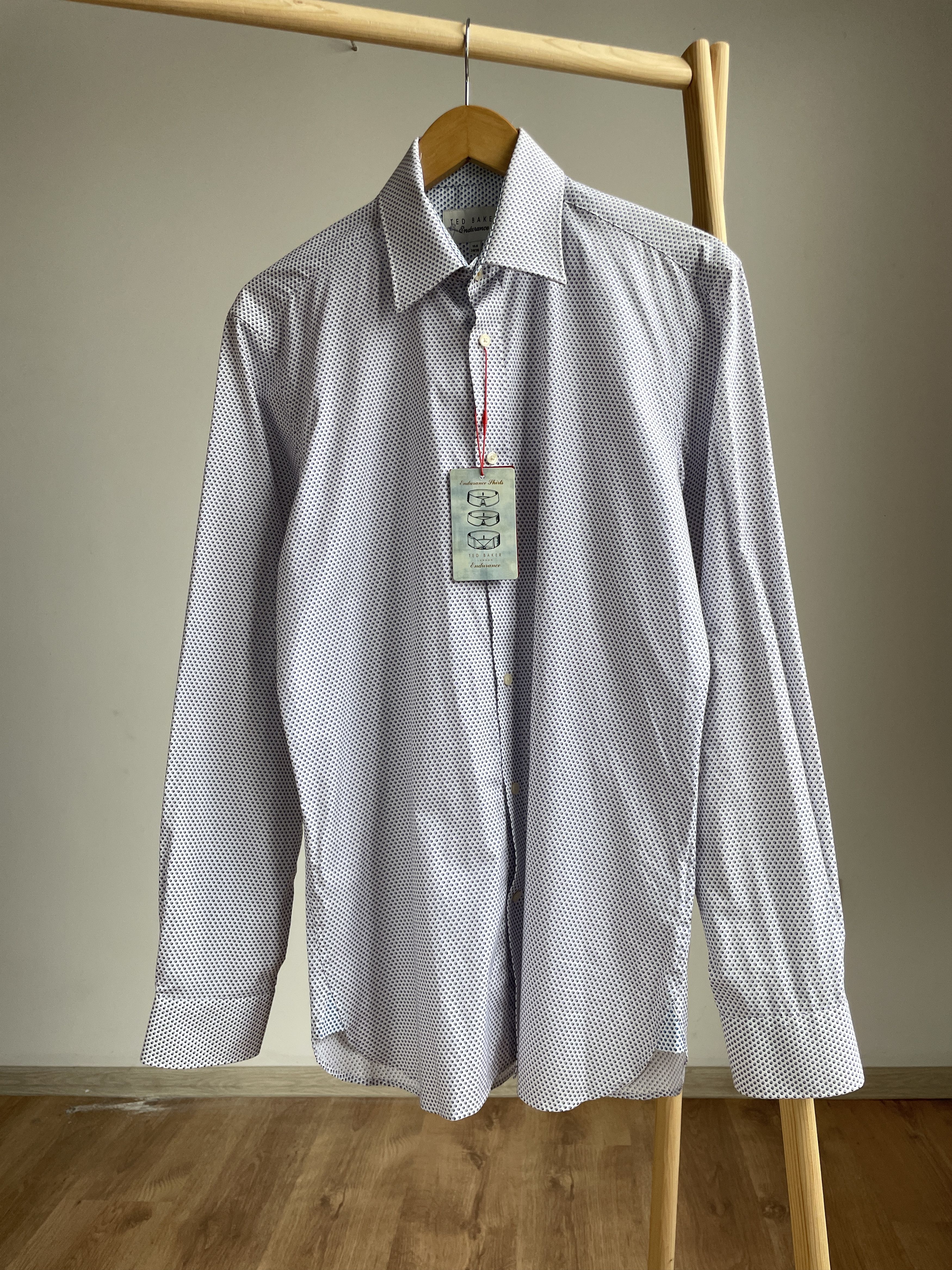 Ted Baker BNWT Ted Baker Endurance Timeless Polka Dot Dress Shirt Size 44R - 1 Thumbnail
