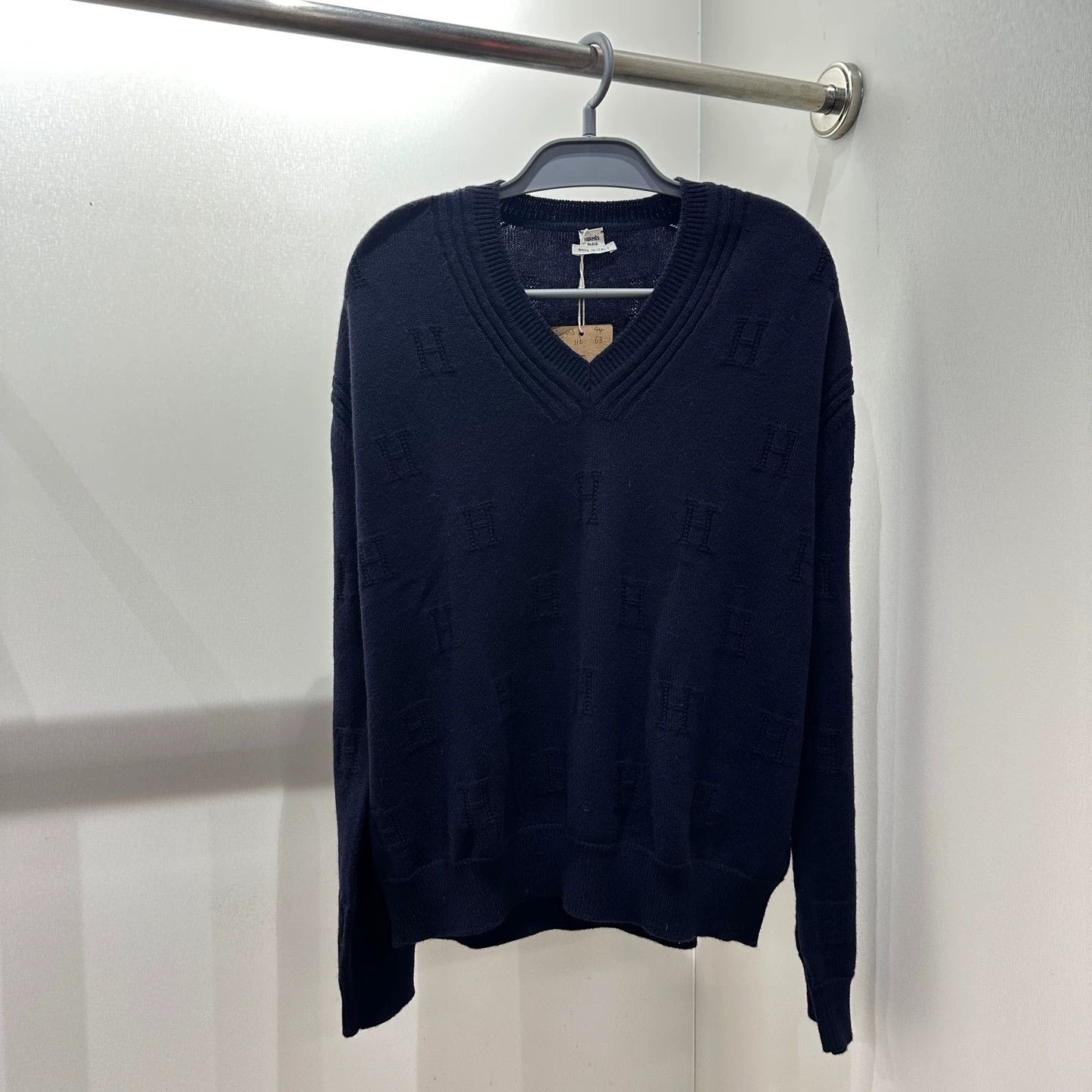 Hermes Hermes all-over H wool knit sweater 44 Size US S / EU 44-46 / 1 - 1 Thumbnail
